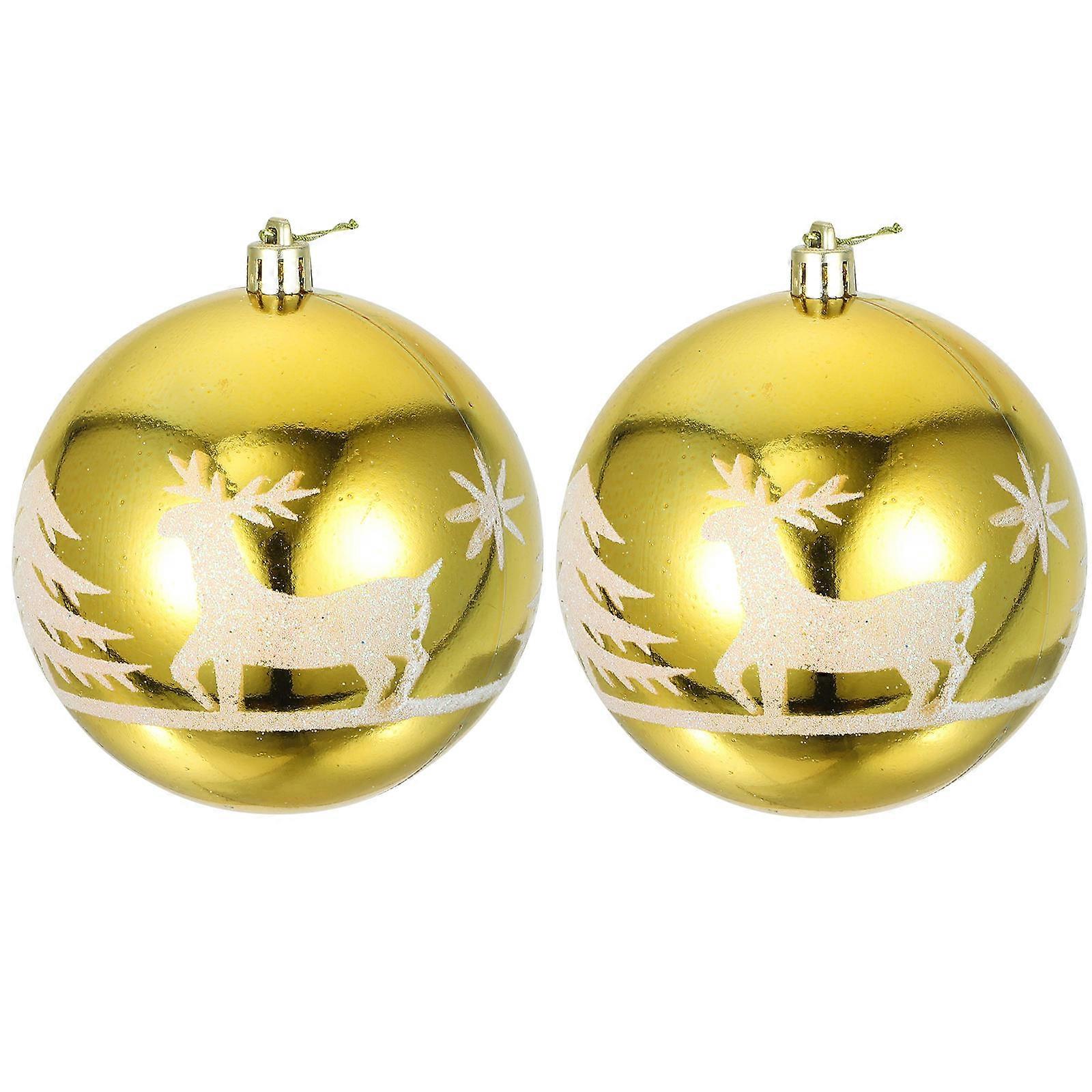 Plastic Christmas Ball Ornaments Hanging Decorations for 10Pcs