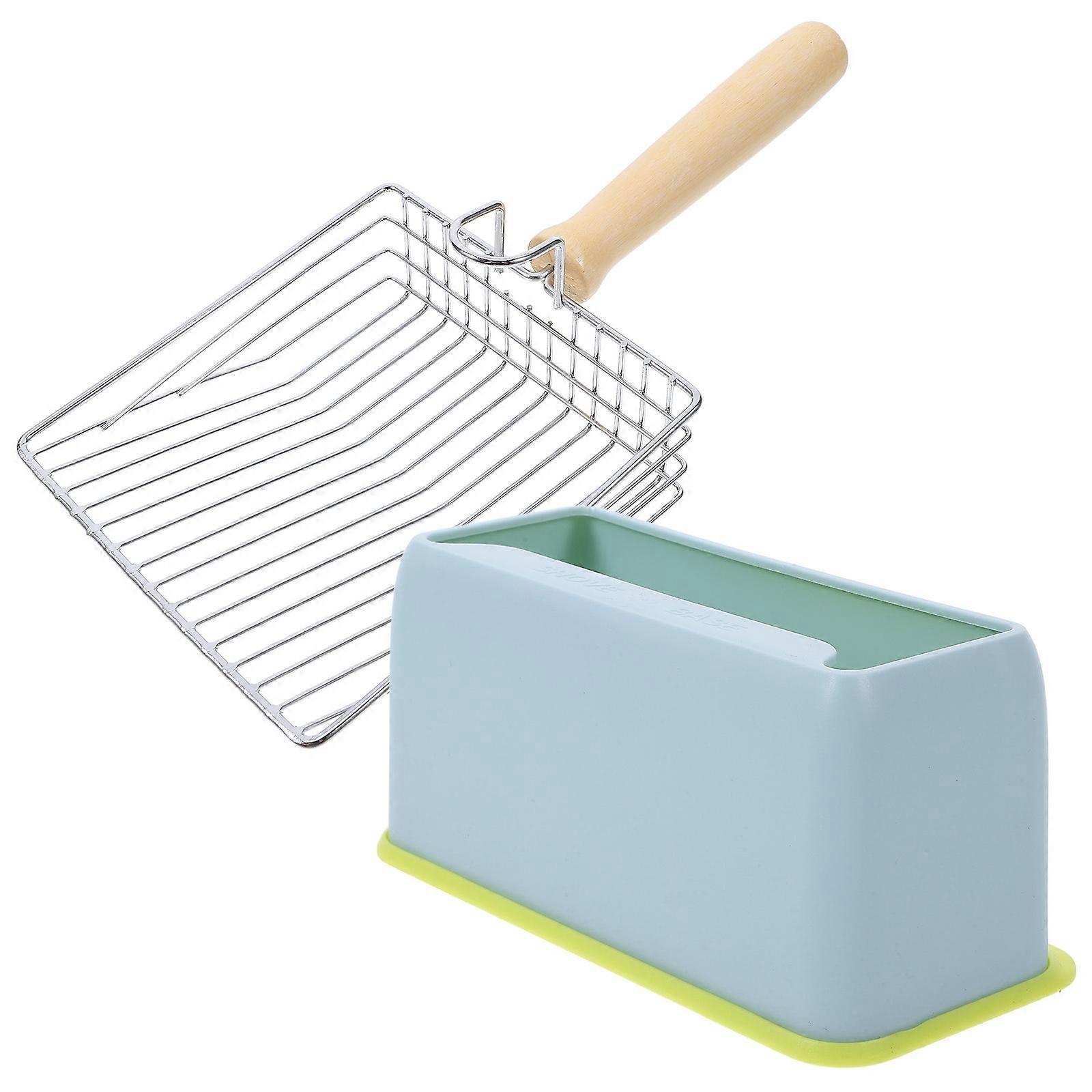 Stainless Steel Litter for Cats 2Sets Comfortable Handle