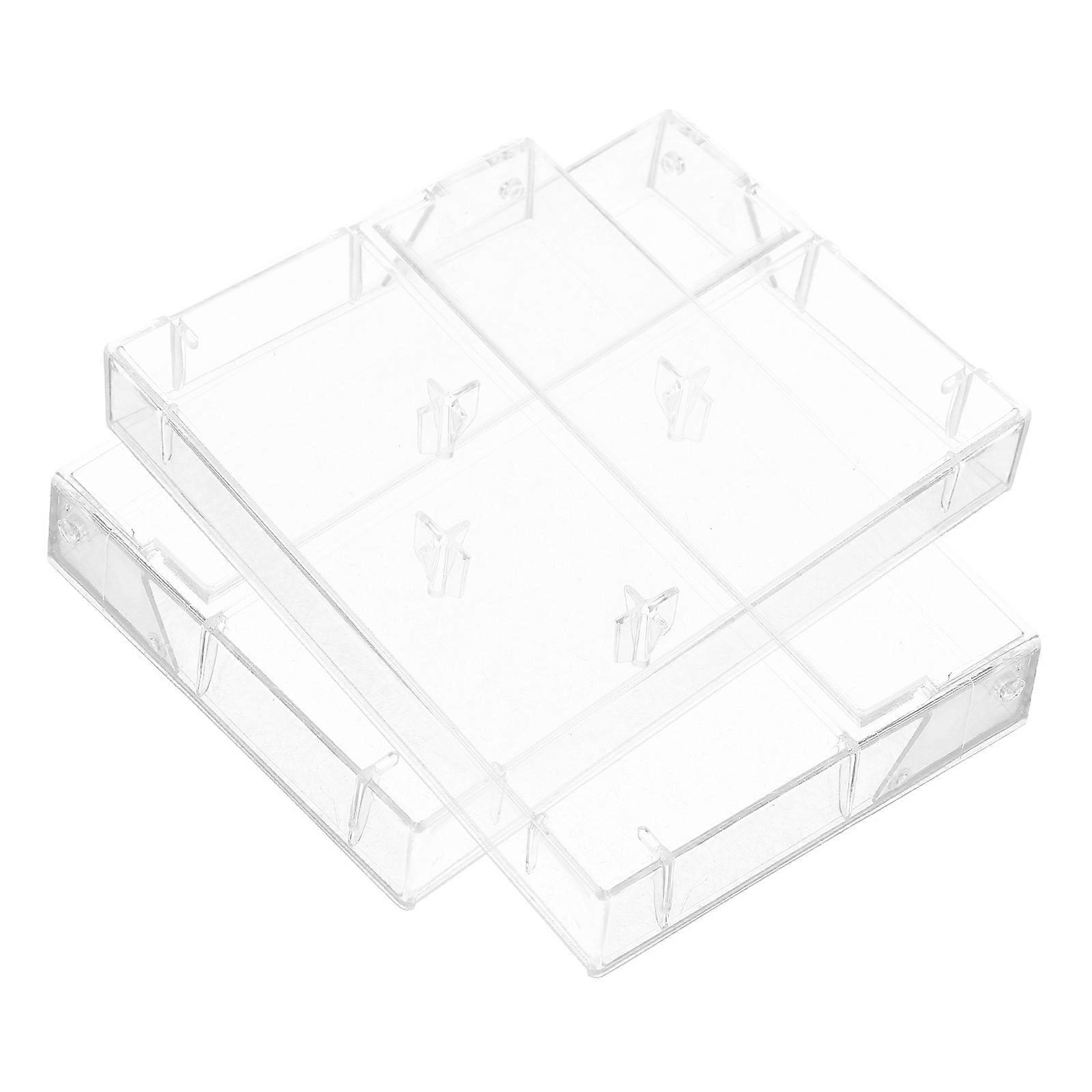Transparent Cassette Tape Storage Case for 10Pcs Audio Tape Protection