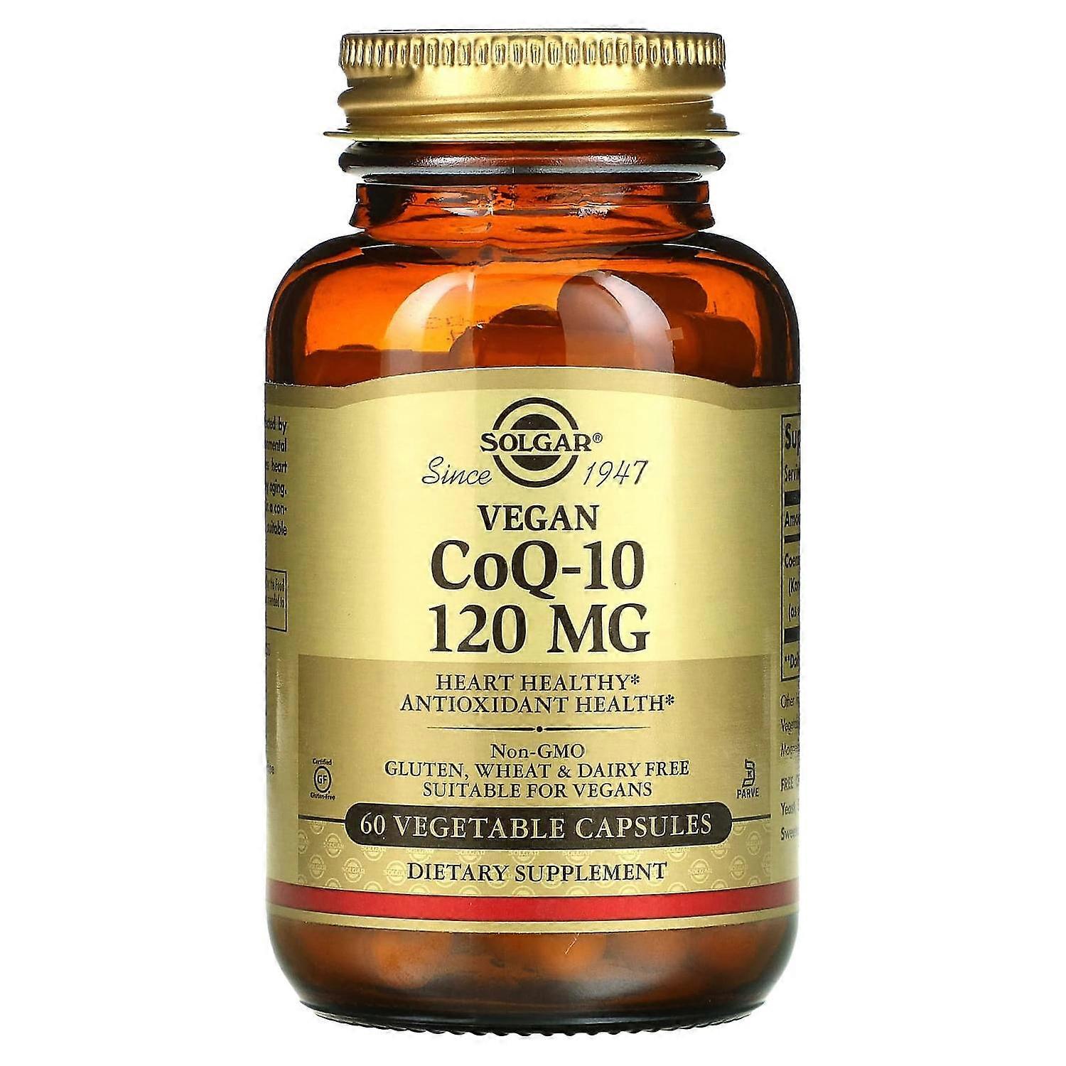 Solgar, Vegan CoQ-10, 120 mg, 60 Vegetable Capsules