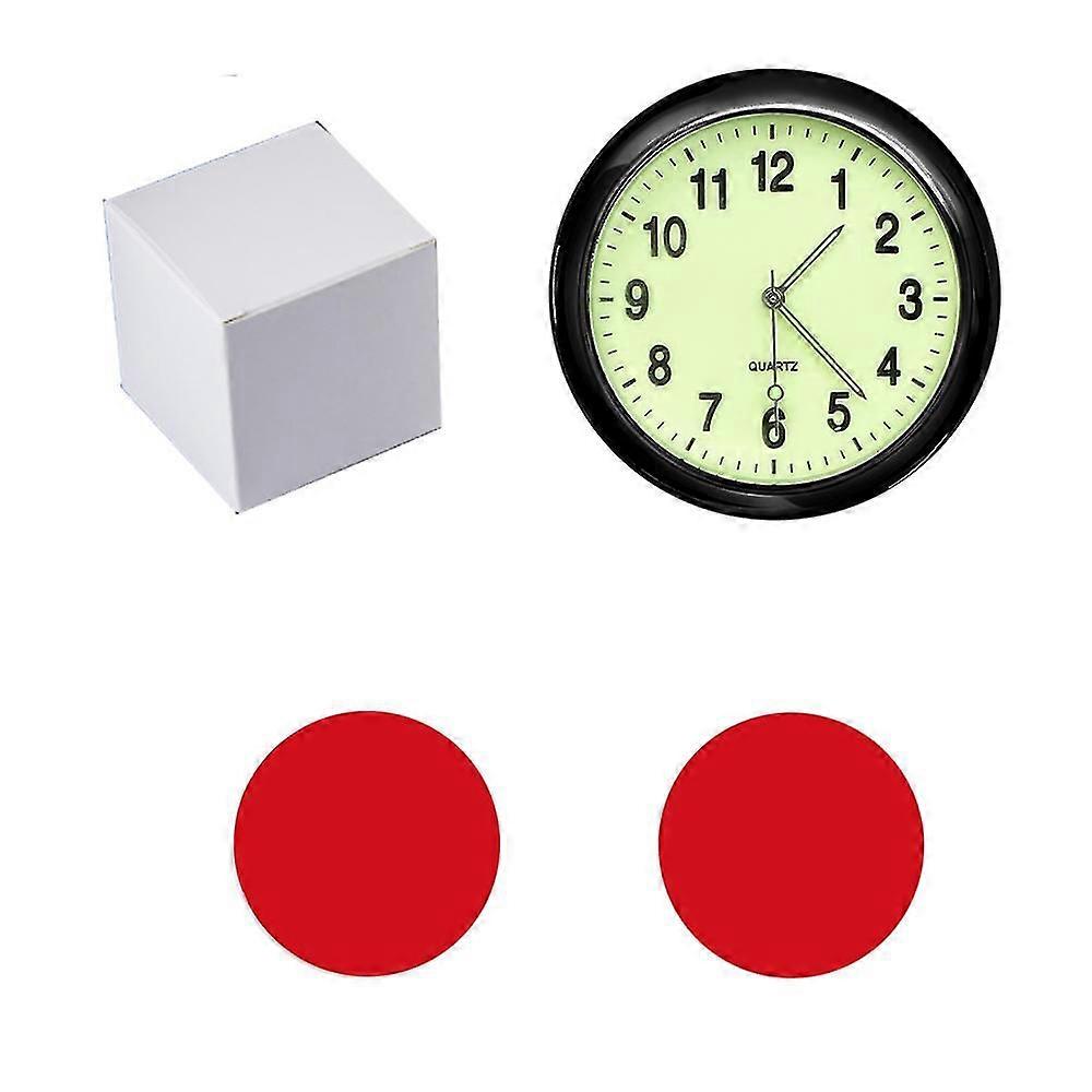 ברכב מיני שעון זוהר לרכב כלי רכב מכניקת שעון סטיק-און פנימי שעוני קוורץ קישוט אוטומטי 40 מ"מ 43 מ"מ שעון דיגיטלי