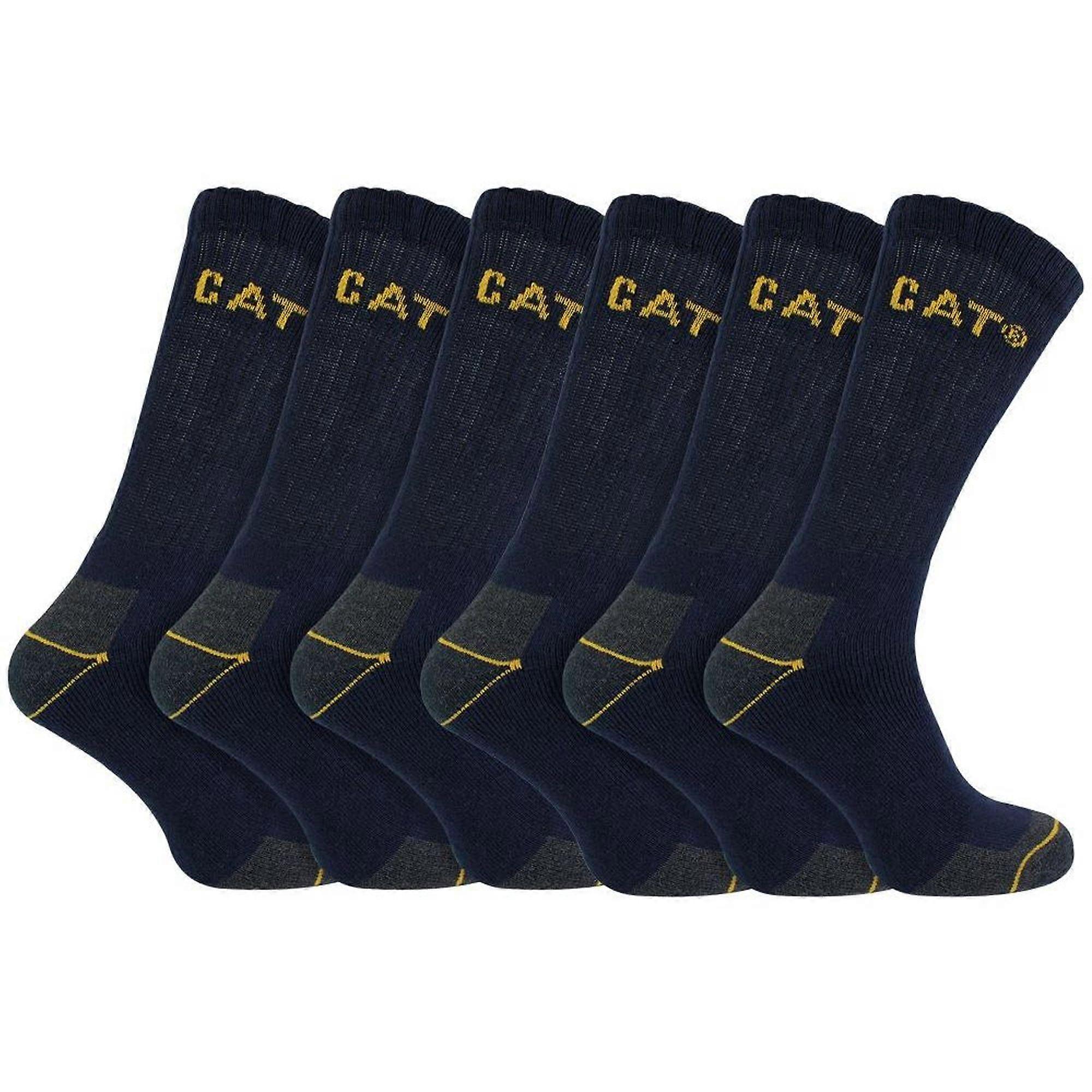 Caterpillar - 6 Pack Unisex Heavy Duty Work Socks for Boots