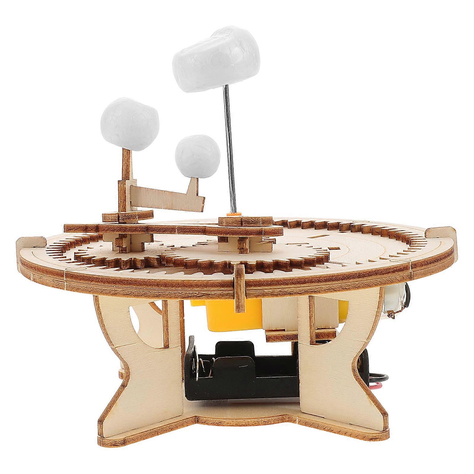 Solar System Wooden Puzzle Model Kit for Craft Learning DIY Assembly 2Pcs