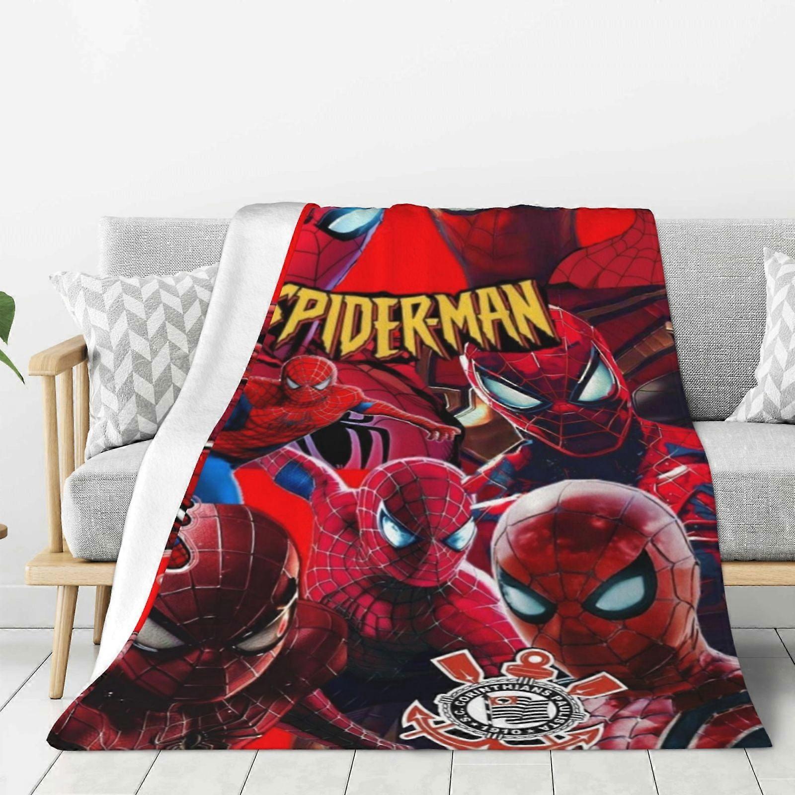 Spiderman Fleece Blanket Super Soft Cozy Throw Blanket, Kids Bedding Features - Super Soft 80"X60"