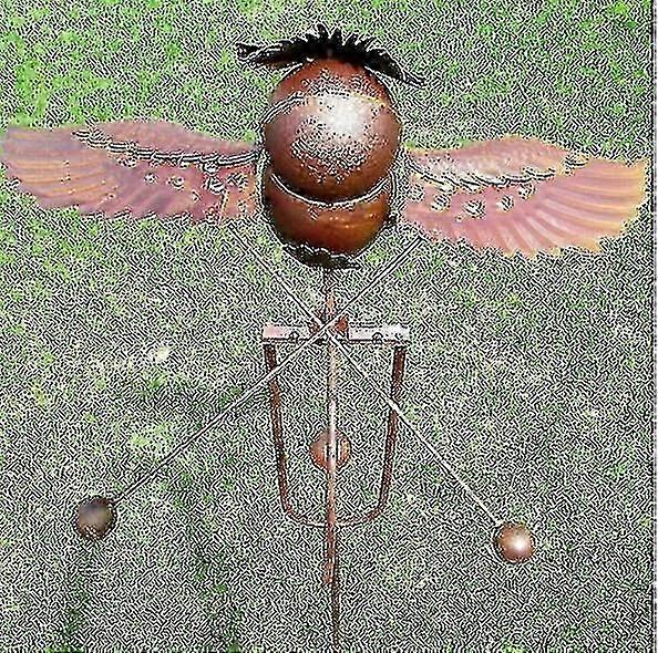 البومة طاحونة حديقة فناء الديكور معدن الحديد المطاوع الحلي