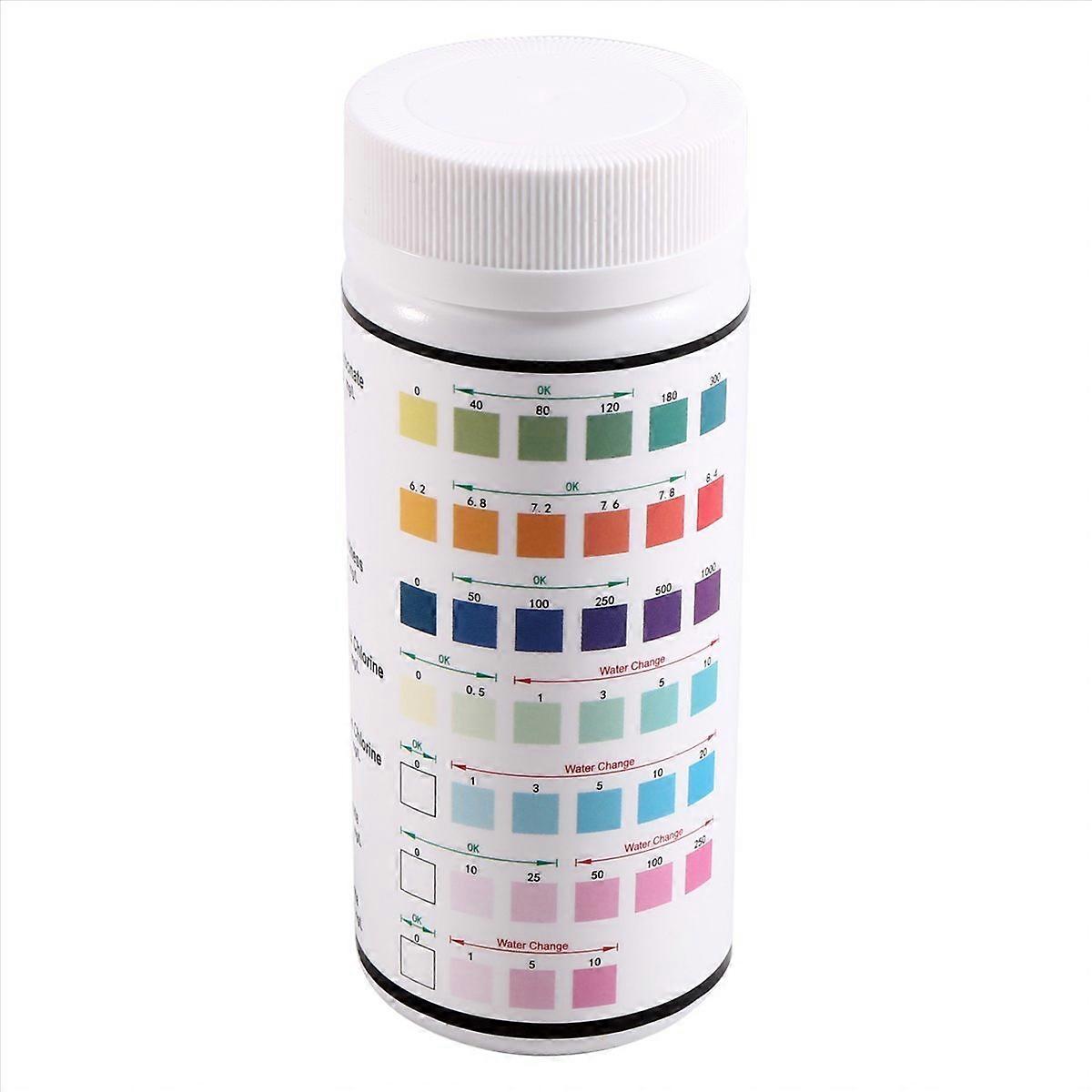  Pool Test Strips - 100 Count - Accurate Water Testing Kit for PH, Chlorine, Bromine, Hardness, Alkalinity