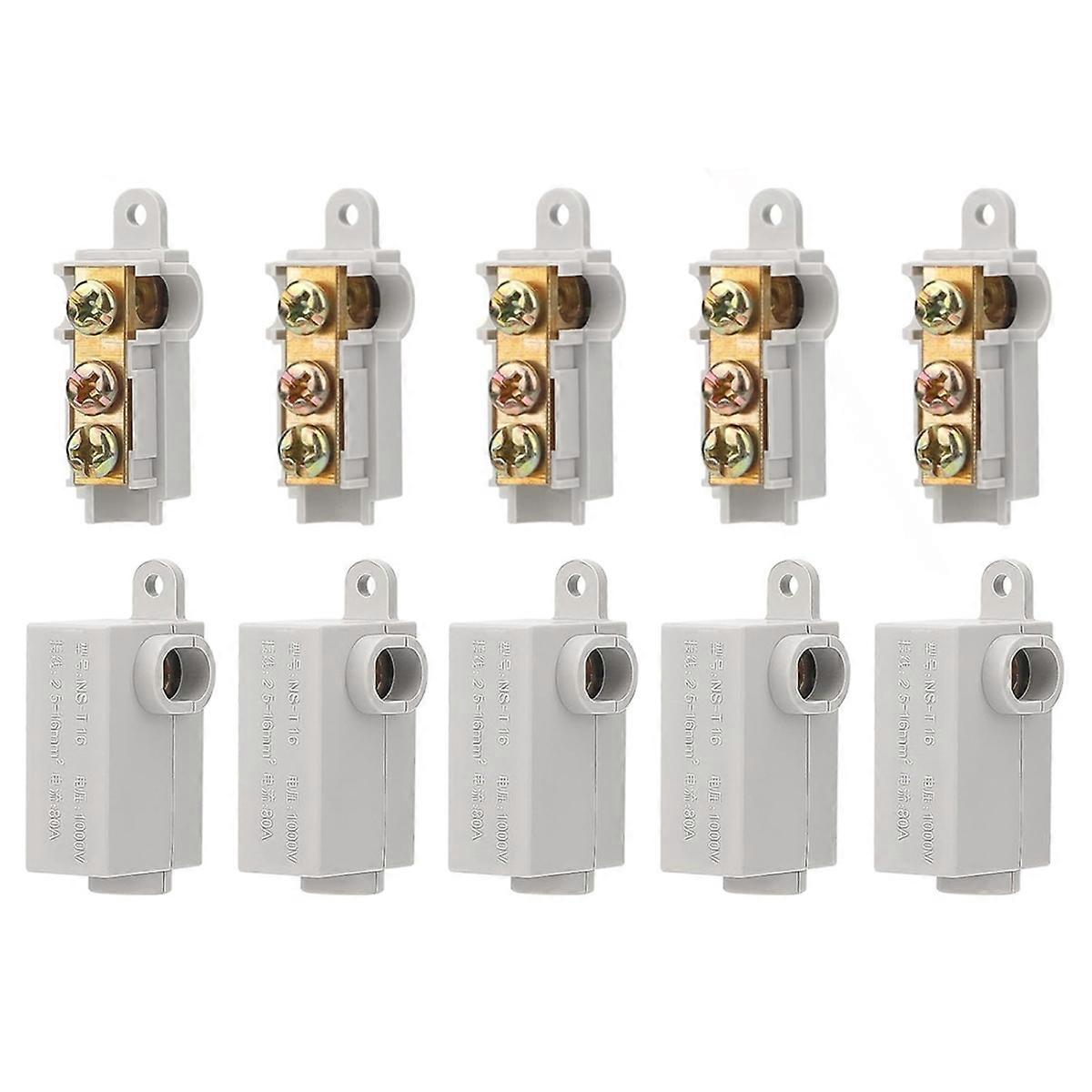 10PCS 6 AWG Gauge T-Type Wire Connector Nut Kit, 80A Quick Wiring Connection Terminal, Splicing Quic