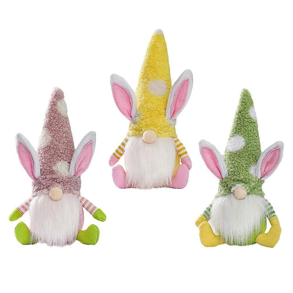 Easter Decor Gnome Doll for Decor 6Pcs Rabbit Ear Luminous Dolls