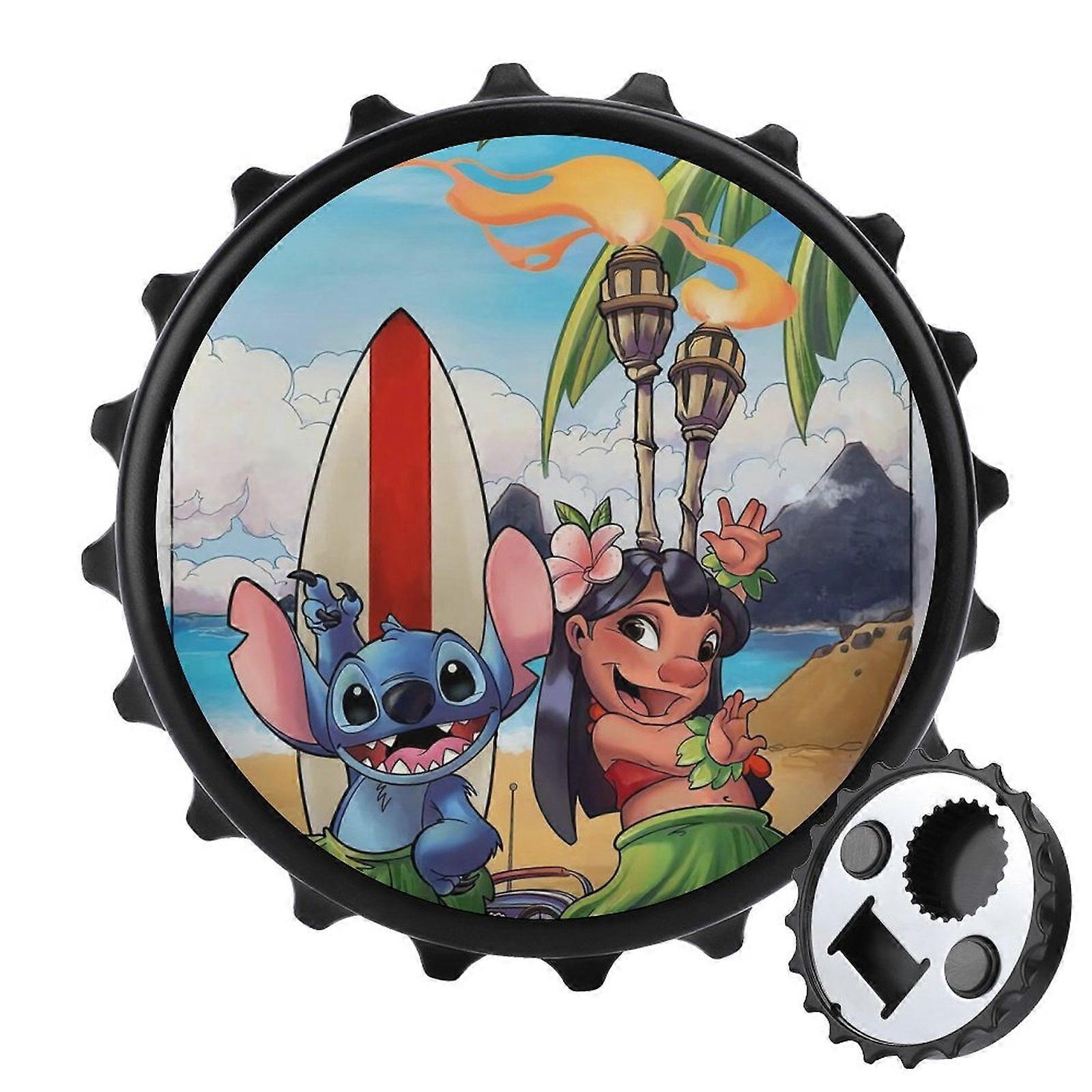 Stitch Bottle Opener Magnetic with Fridge Magnets Sticker Unique Gift Idea for Camper Lovers Cool Gadgets Outdoor Picnic Home Using