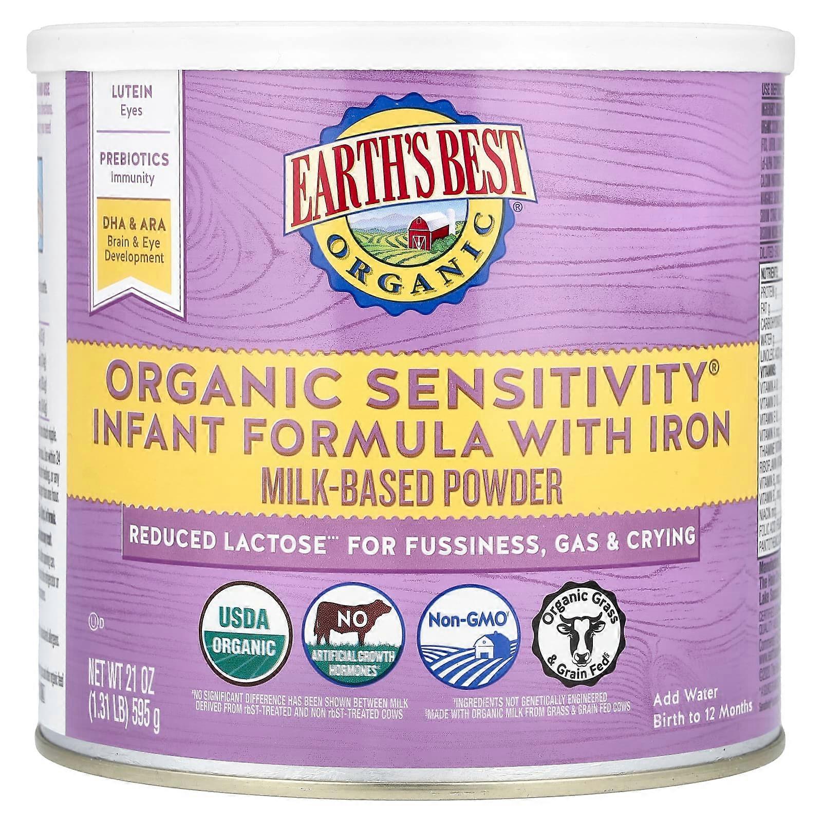 Organic Sensitivity Infant Formula with Iron, 21 oz (595 g)