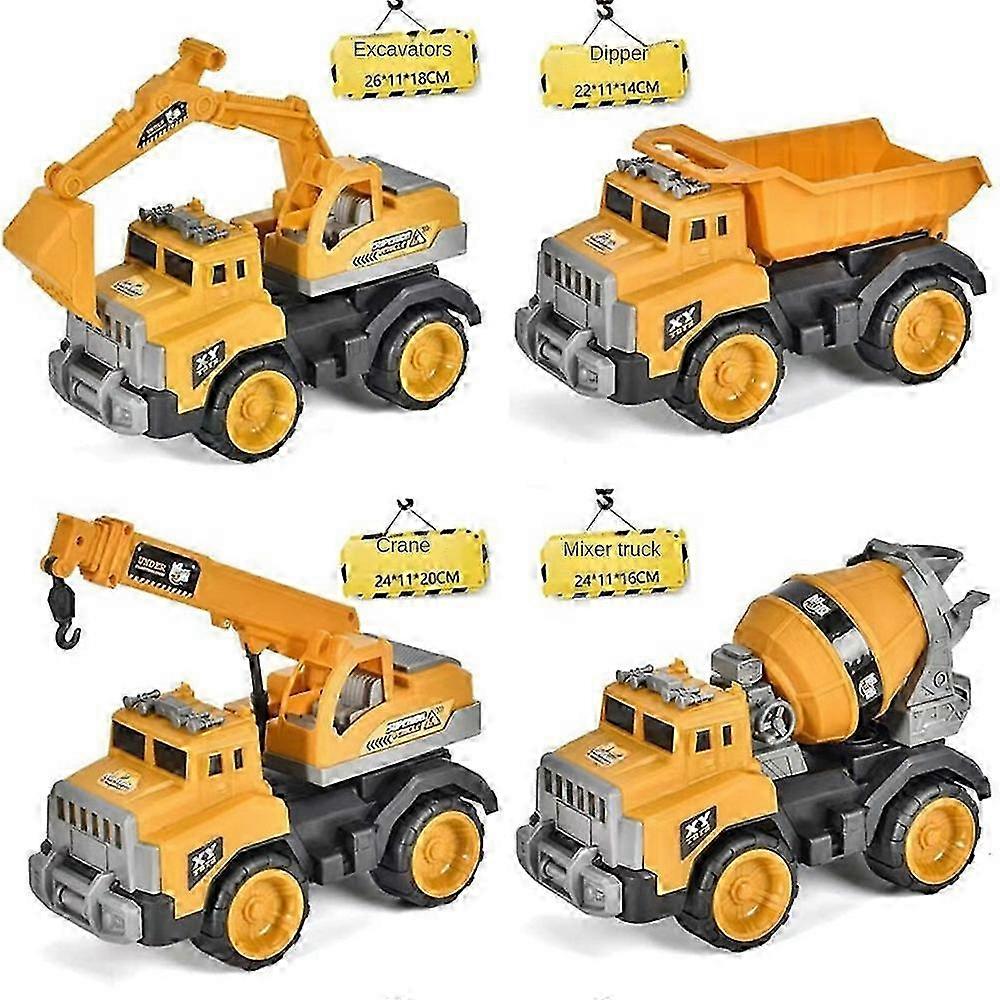 25-26 Children's Engineering Vehicle Toy Large Excavator Inertia Digger Dumper Boy Simulation Car Crane Model