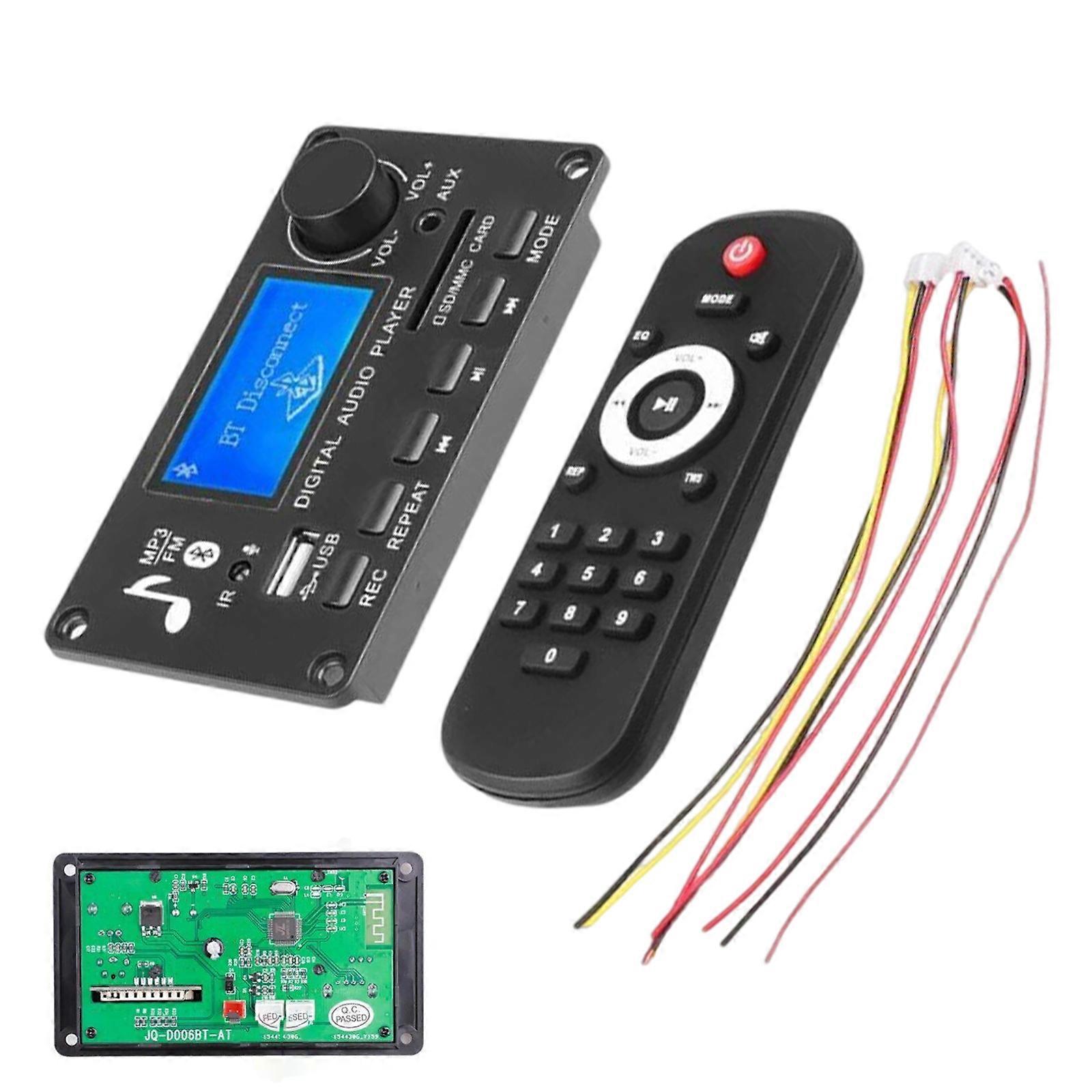 Bluetooth 5.0 Car MP3 Decoder Board DC 12V LCD FM Radio USB AUX Music Player yq11