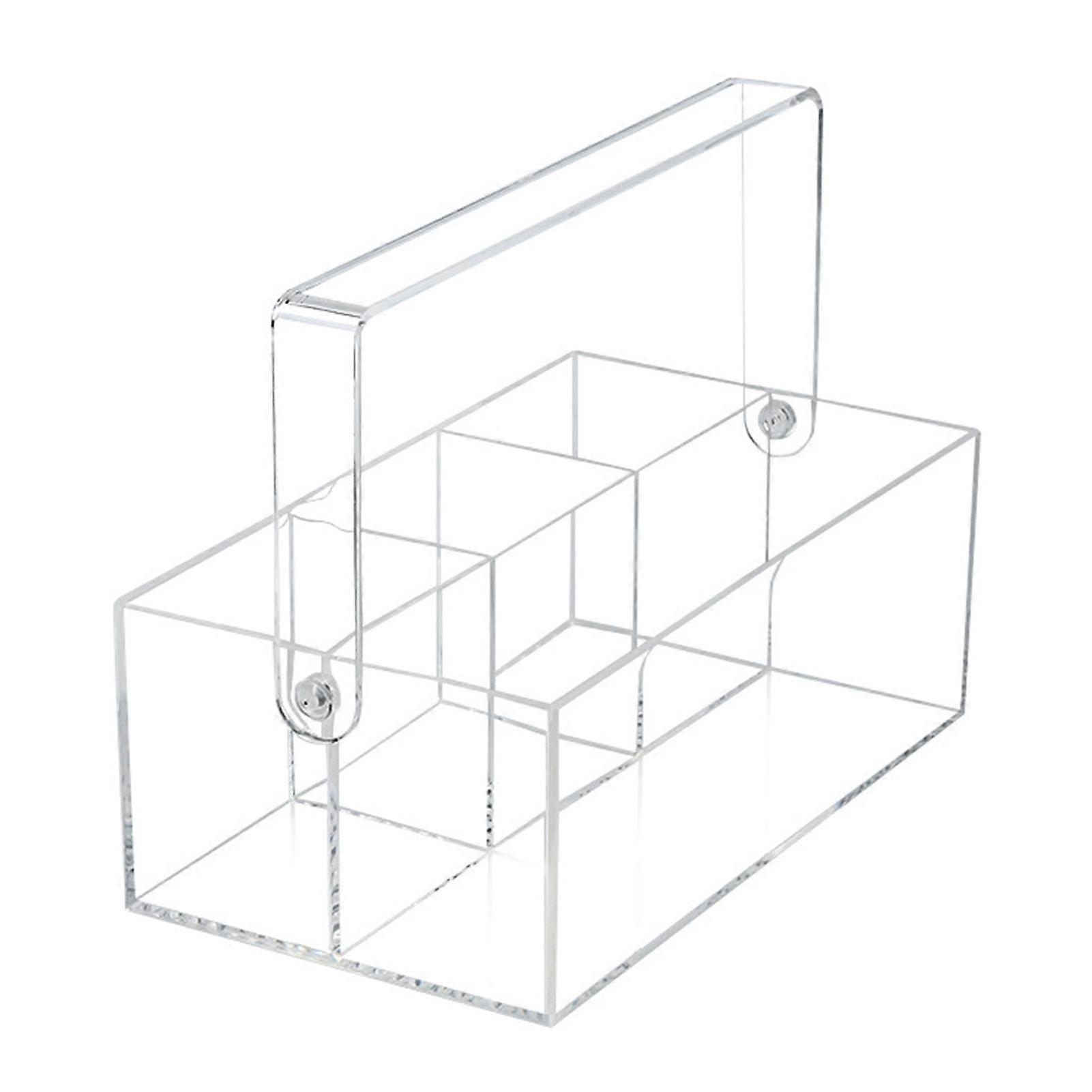 Jikaixiang Utensil Holder Fork Spoon Organizer Durable Construction Large Capacity Transparent Design Tableware Storage Box Flatware Caddy