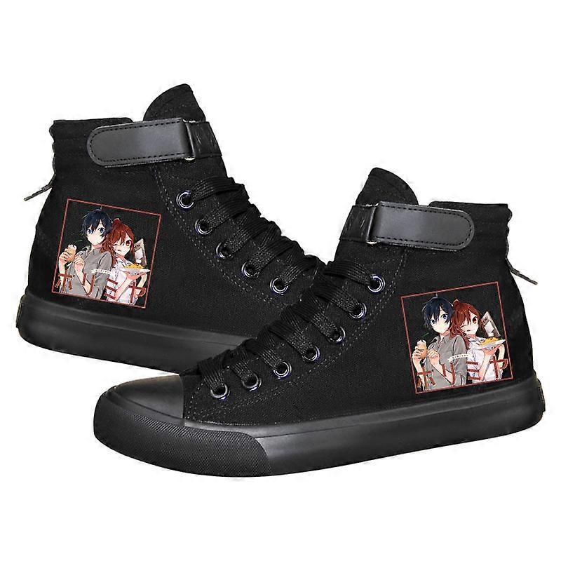Horimiya printed Velcro high-top canvas shoes