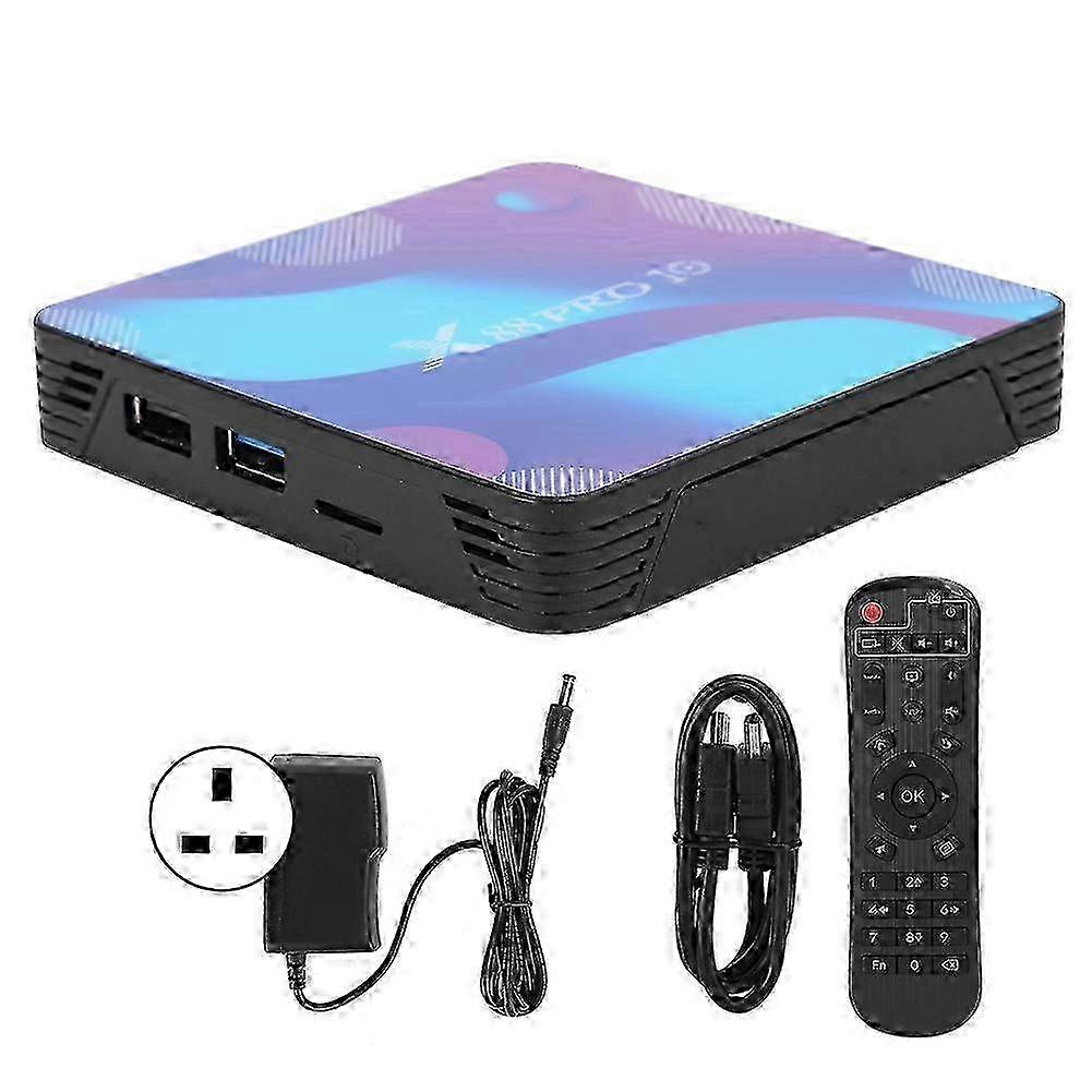 X88 PRO10 Internet TV Box Double Frequency WIFI Bluetooth 4.0 for Android 10.0 100‑240V