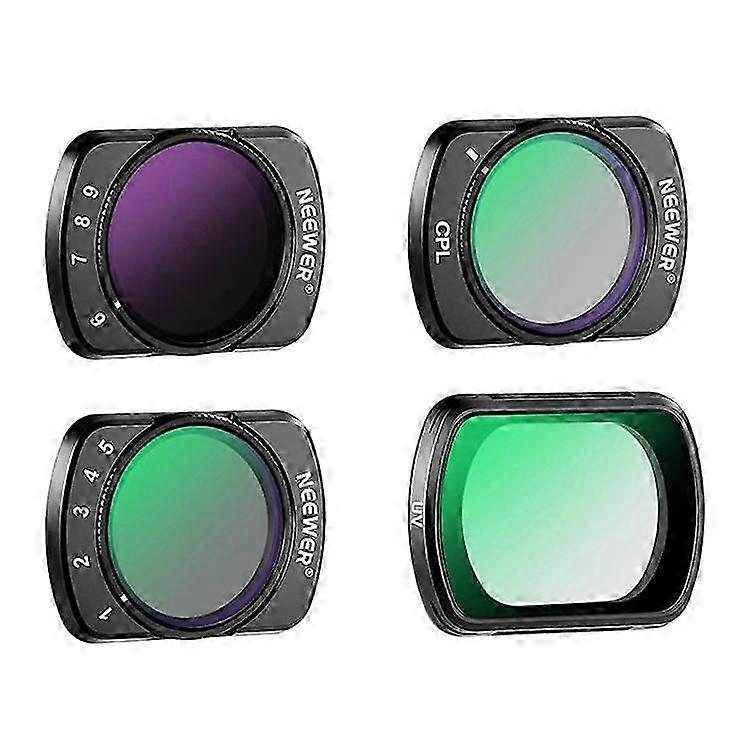NEEWER Compatible For DJI Osmo Pocket 3 Adjustable Filter Kit ND2-32 / ND64-512 / UV / CPL Magnetic Filters