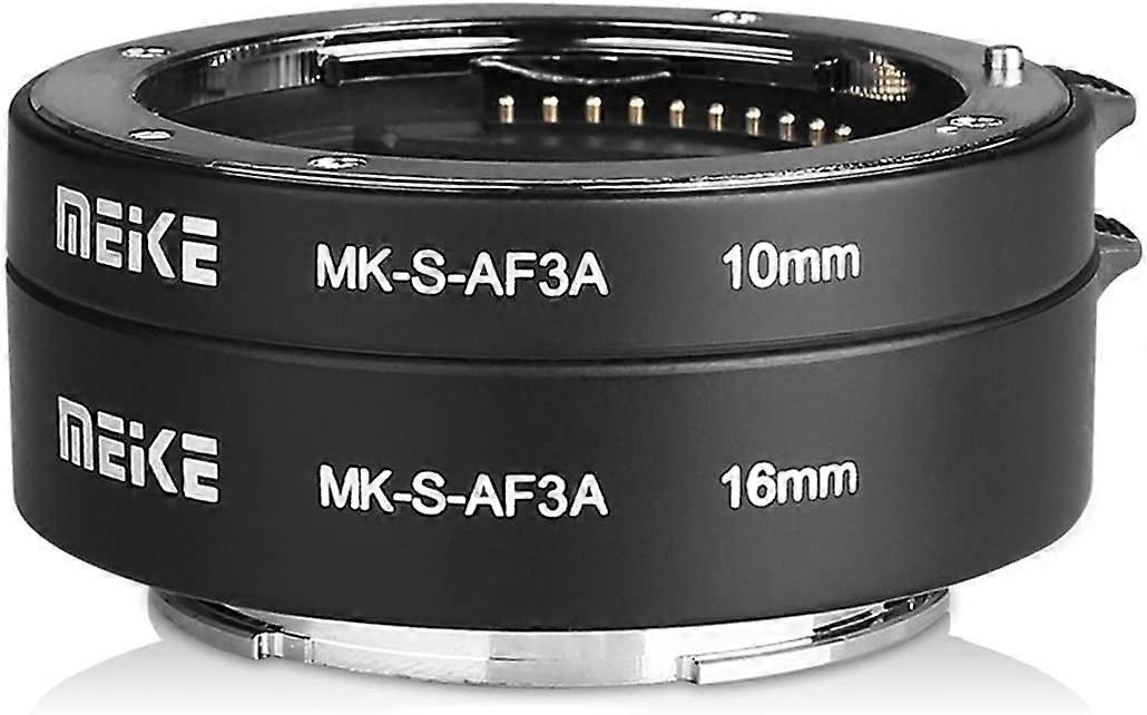 MK-S-AF3A Metal Auto Focus Macro Extension Tube Adapter Ring (10mm+16mm) for compatible with Sony Mirrorless E-Mount FE-Mount A7