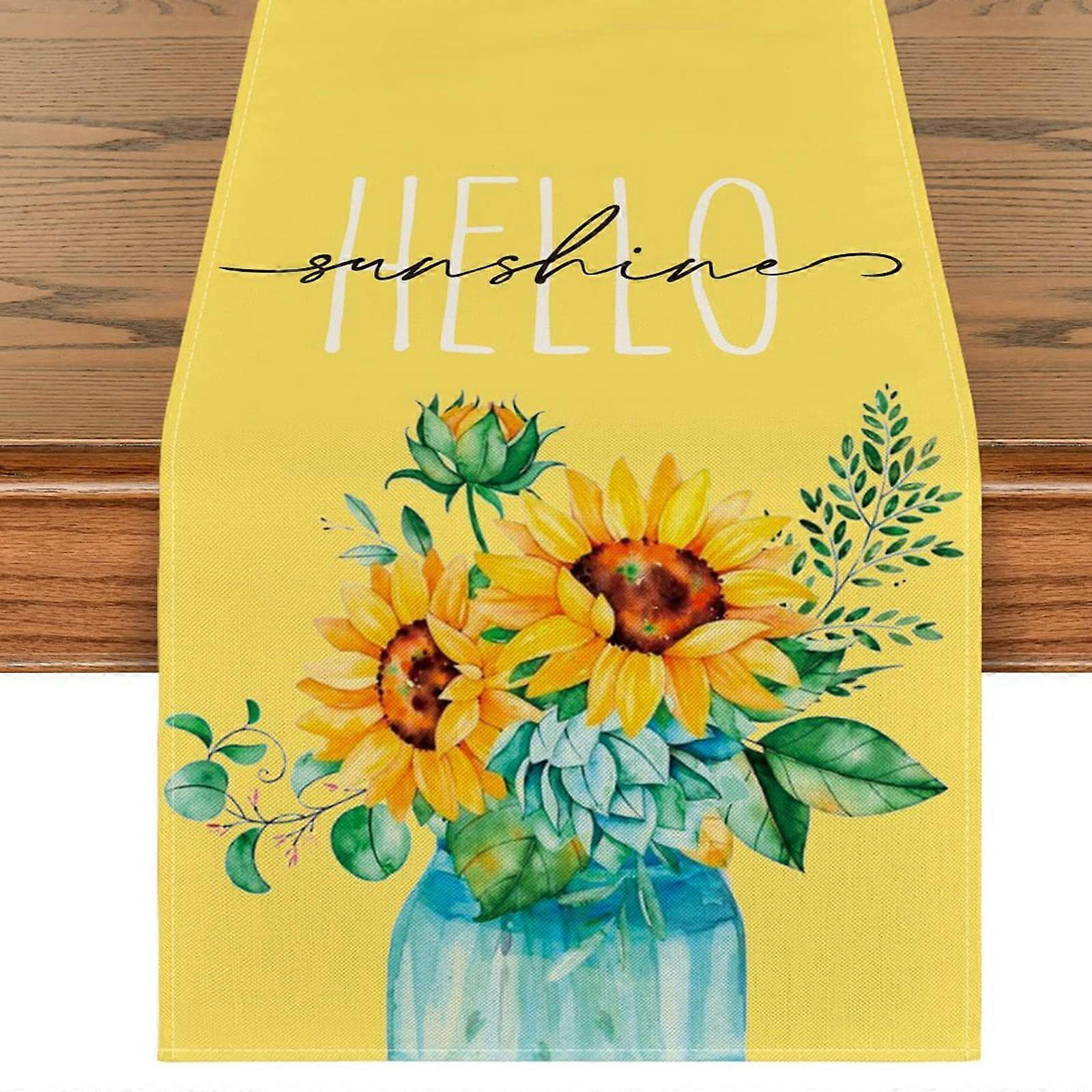 Growsl Table Cloth, Party Decorations, Spring & Summer Home Layout, Flower Printed Tablecloth, Compatible with Kitchen Table Decor