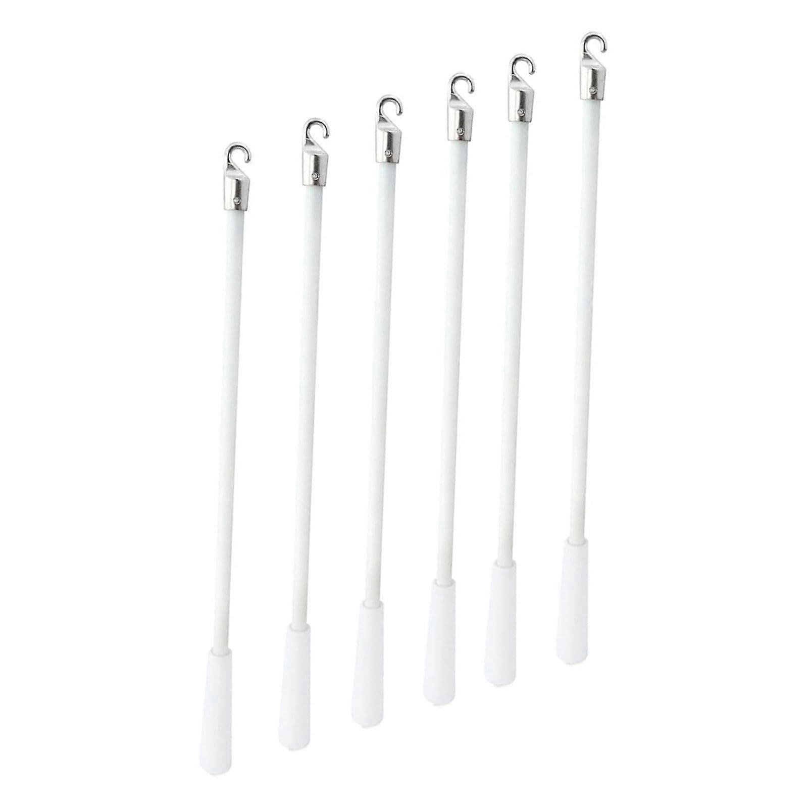 11.81' Fiberglass Blind Wand With Metal Hooks  Simple Tilt Control For Vertical Blind Window Curtain Rod