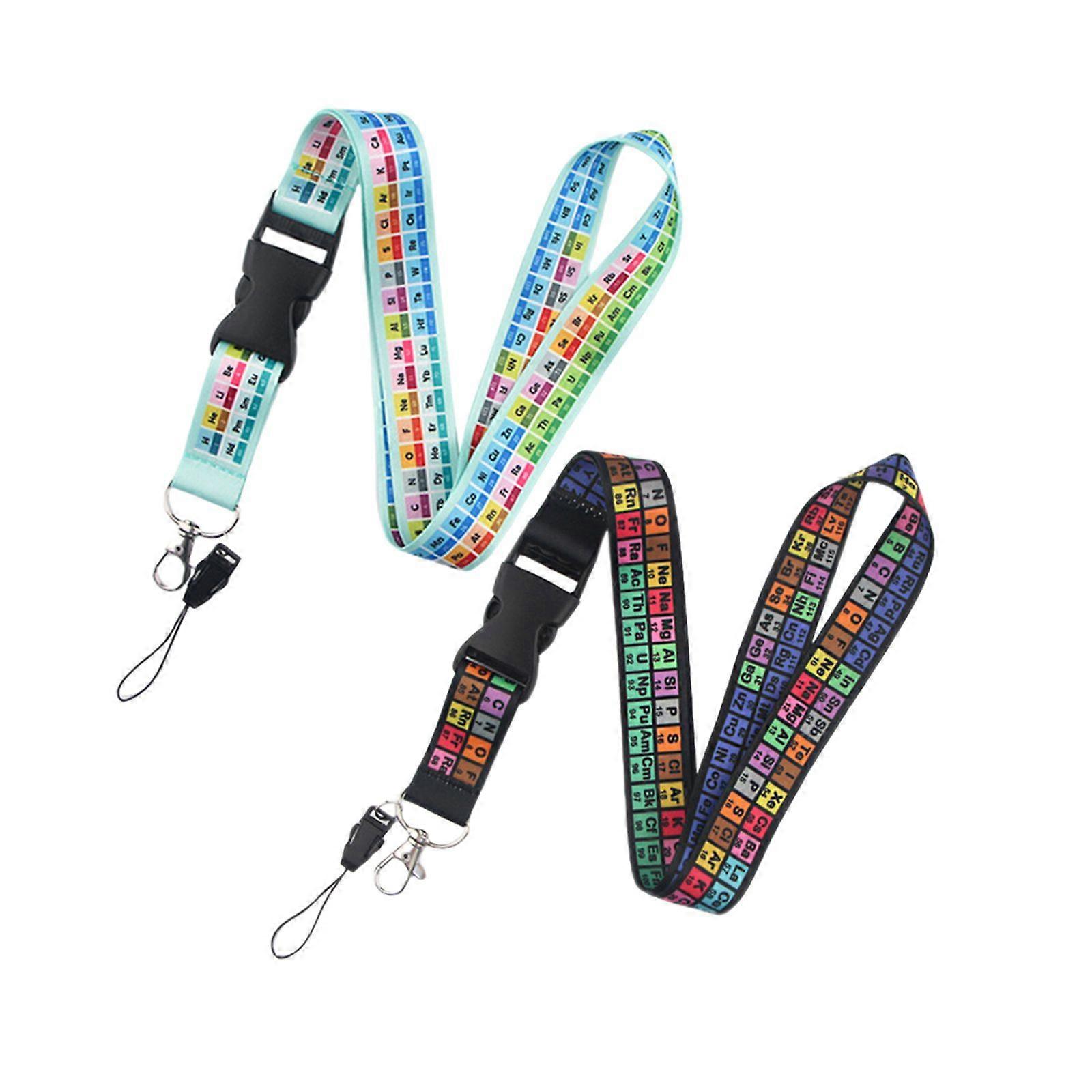 2Pcs Anti-lost Card Lanyards Multi-function Phone Straps Decorative Phone Lanyards