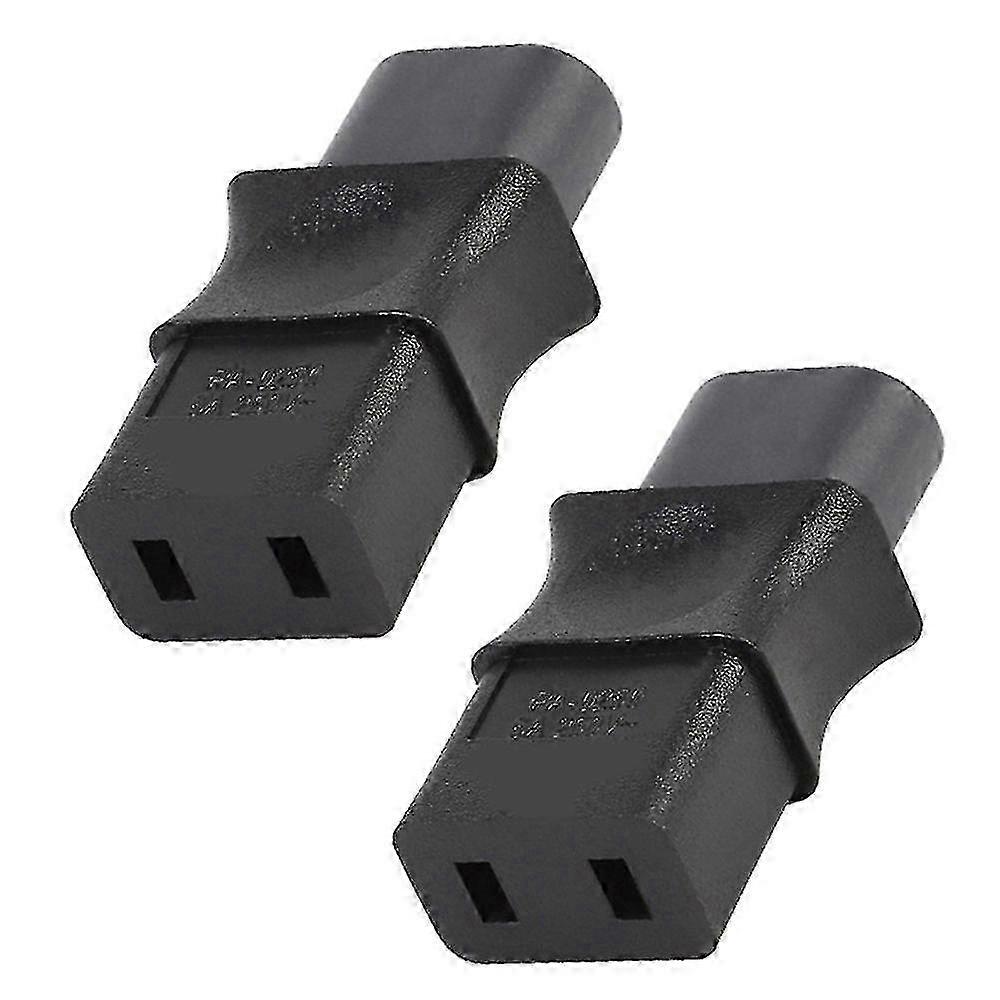 2 st 2-polig IEC 320 C8 hane till C9 hona nätadapter 6A/250V industriell strömomvandlare