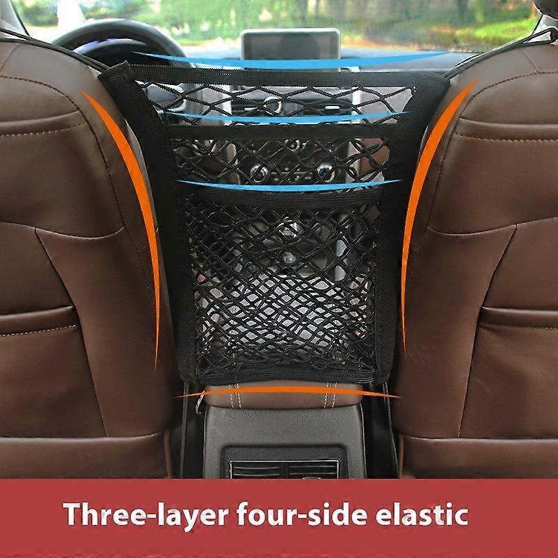 Car seat storage net pocket, car protective barrier net isolation storage net, backrest storage bag, child proof car Childproof Shield Ride 