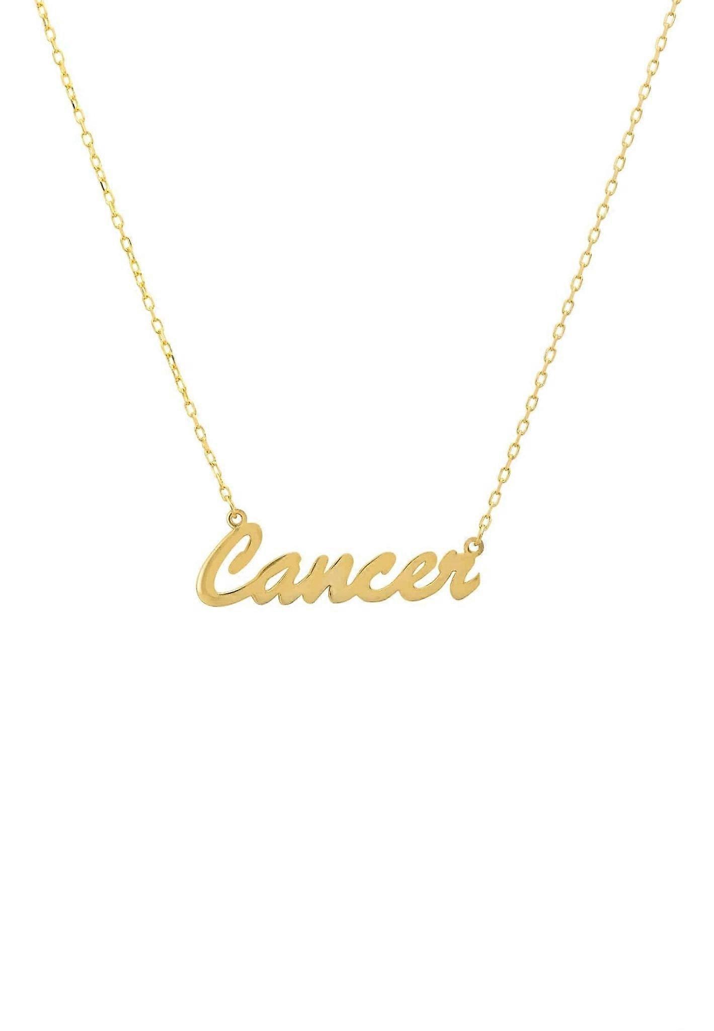 Latelita Zodiac Star Sign Name Necklace Gold Cancer for Women