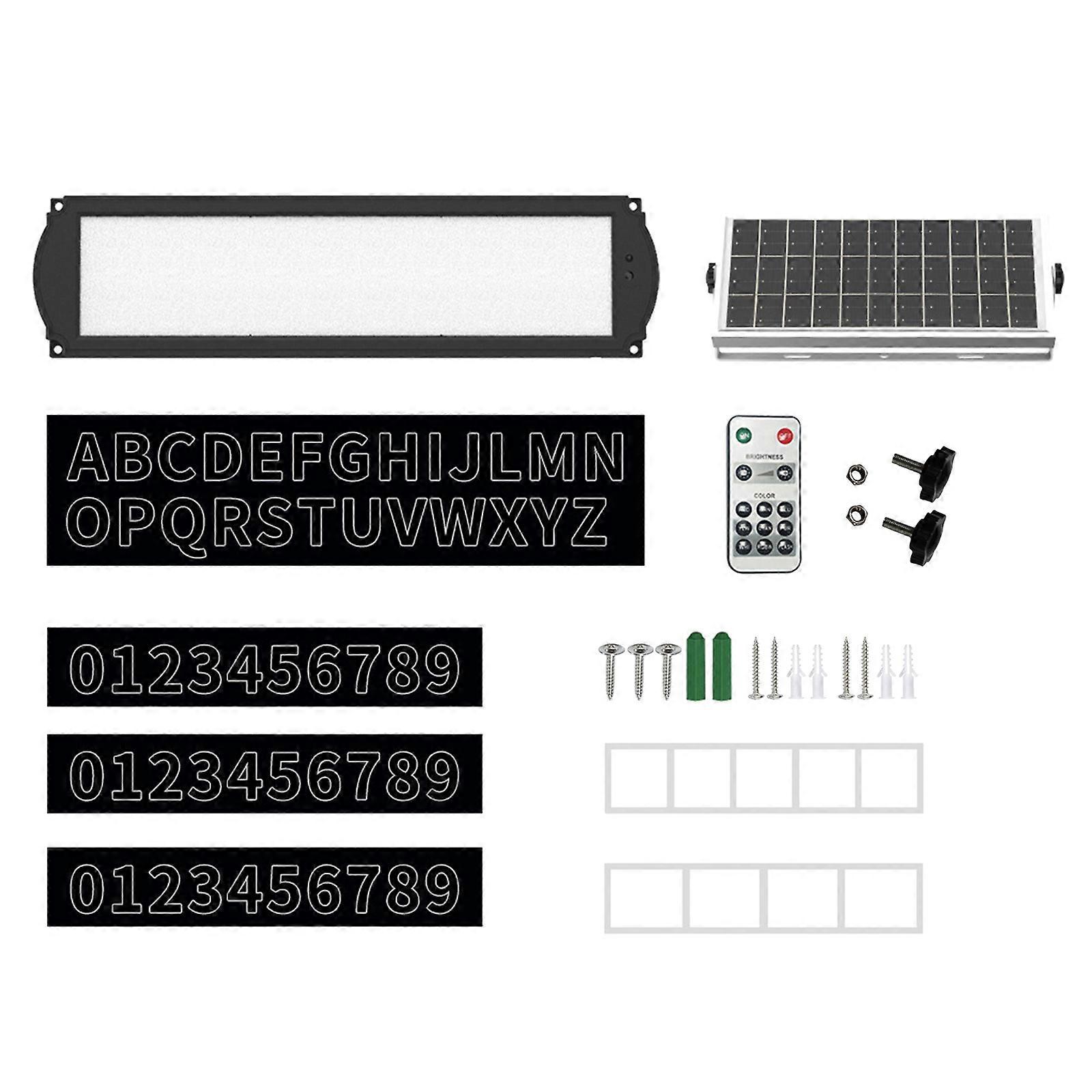 Solar LED Houses Number Sign with Remote Control Energy Saving Houses Sign for Enhances nighttimes  Visibilities & Easy Setups Multicolor