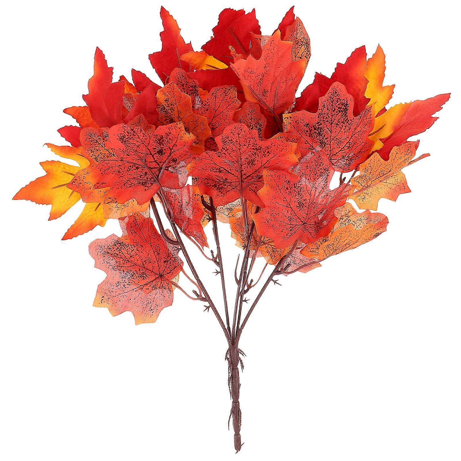 Artificial Maple Leaf Stem for Home Decor & Festivals
