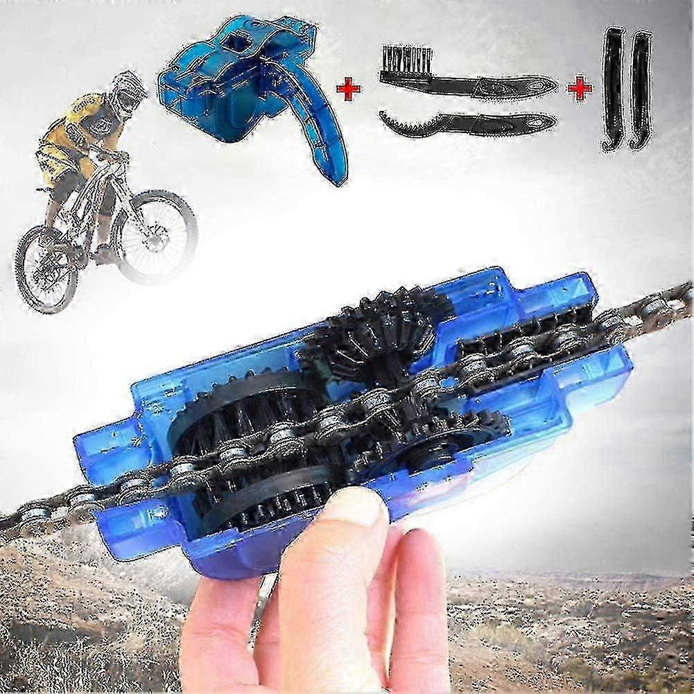 25-26 2024 Bike Chain Cleaning Kit With Brush And Sprocket Lever, Quick And Clean Tools For All Types