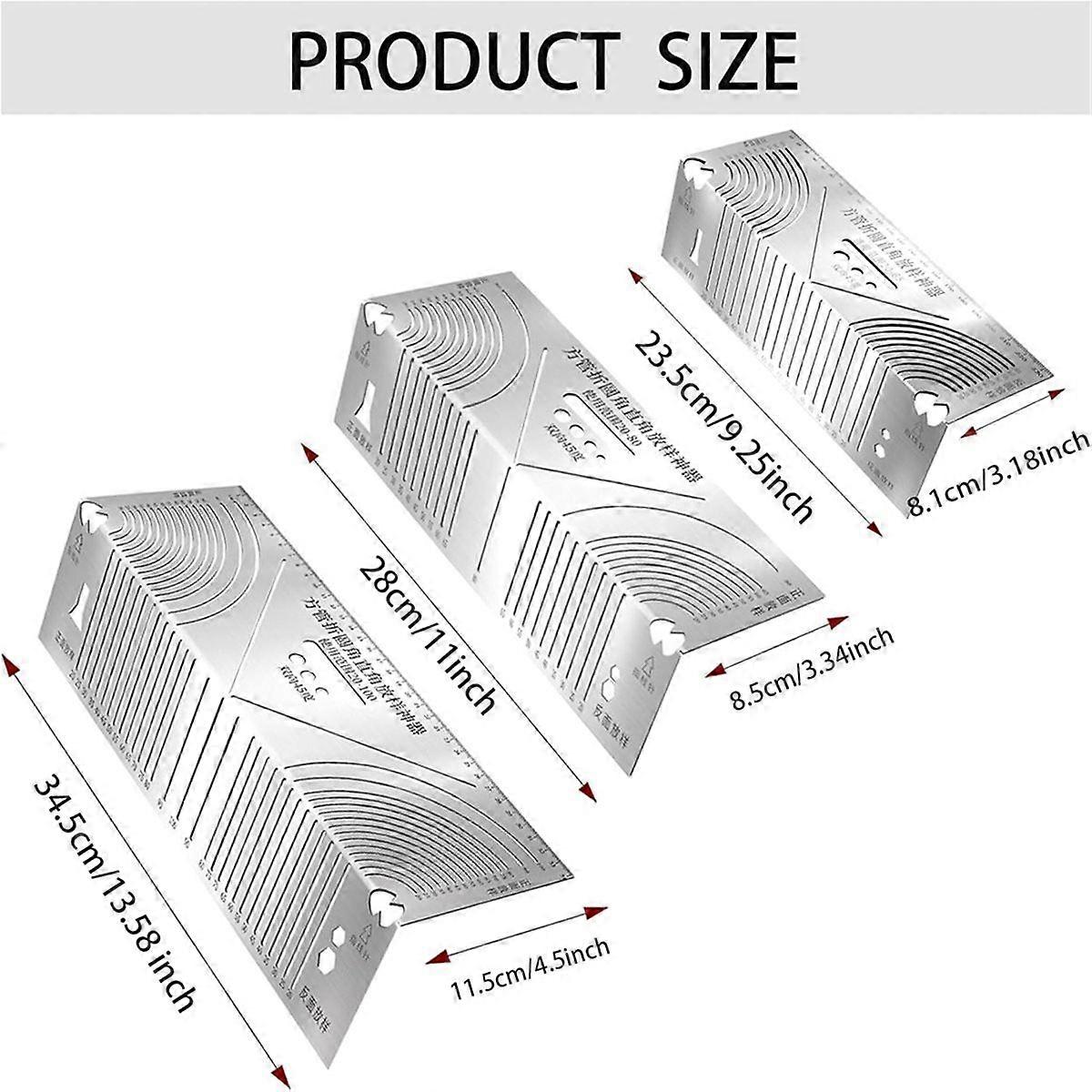 3Pack Angle and Arc Marking Tool Metal Scribe Tool, Arc Dual-Purpose Scriber Metal Marking Tool for
