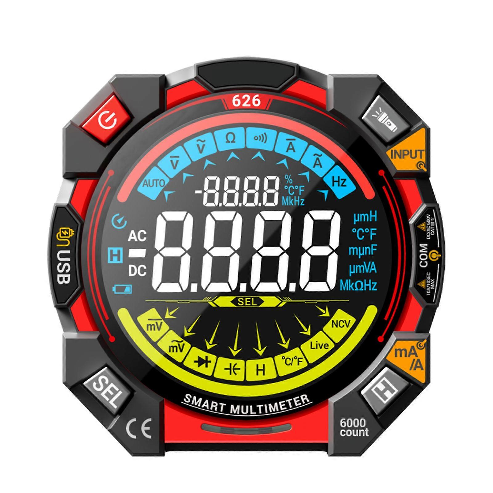 Multimeter Tester, Voltmeter Auto Ranging Ohmmeter Voltages Resistance Continuity NCV Live Test Multicolor