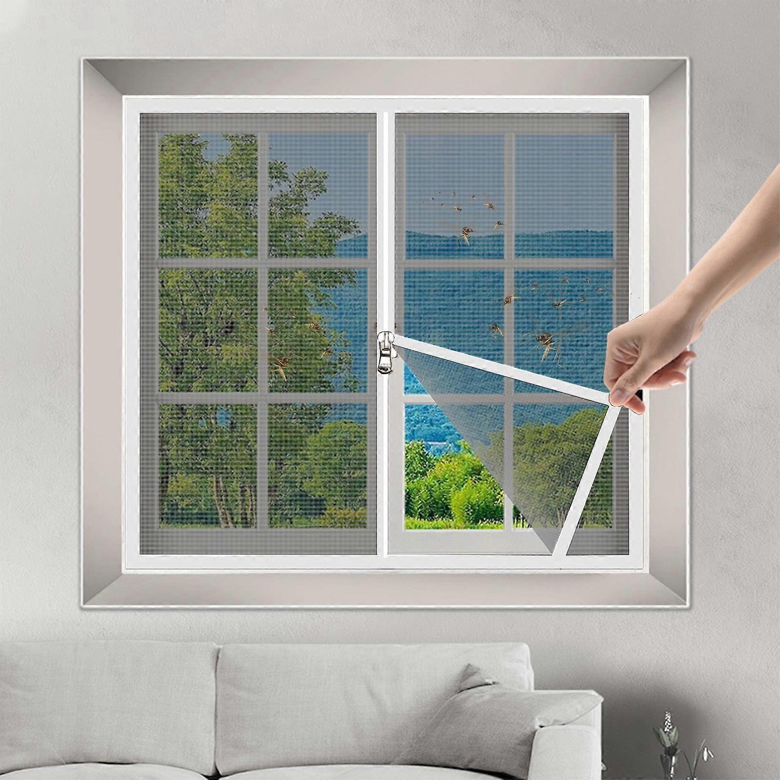 Gnobogi Window Screen Adjustable Window Net Stainless Steel Wire Fine Mesh Screen Protector 39 X 47 Inches Window Frames with Mesh on Clearance