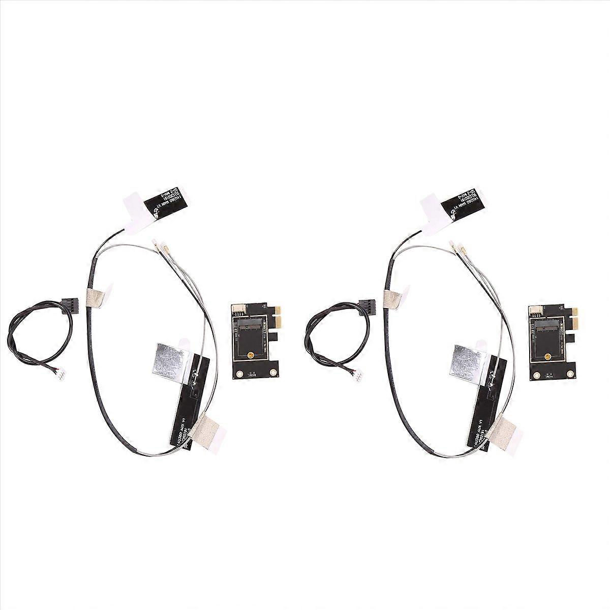 2X M.2 Wifi Adapter M2 NGFF Key A E to Pci Express PCI-E 1X NGFF Support 2230 Wireless Network Card 