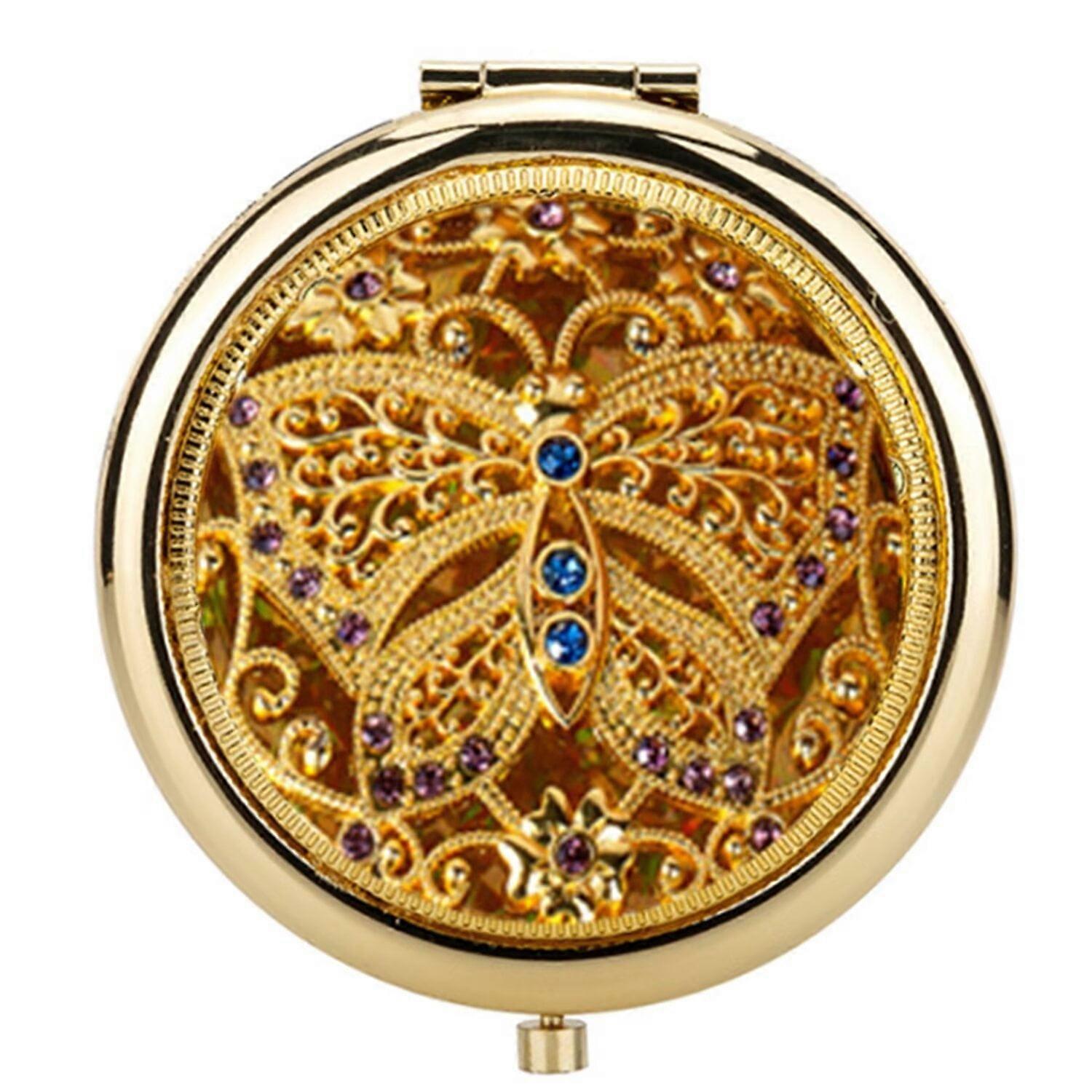 1X/10X Magnifying Handheld Mirror Double Sided, Foldable Travel Makeup Mirror, Adjustable Rotation Pedestal Hand/Hanging/Desk Vanity Mirror-Clear