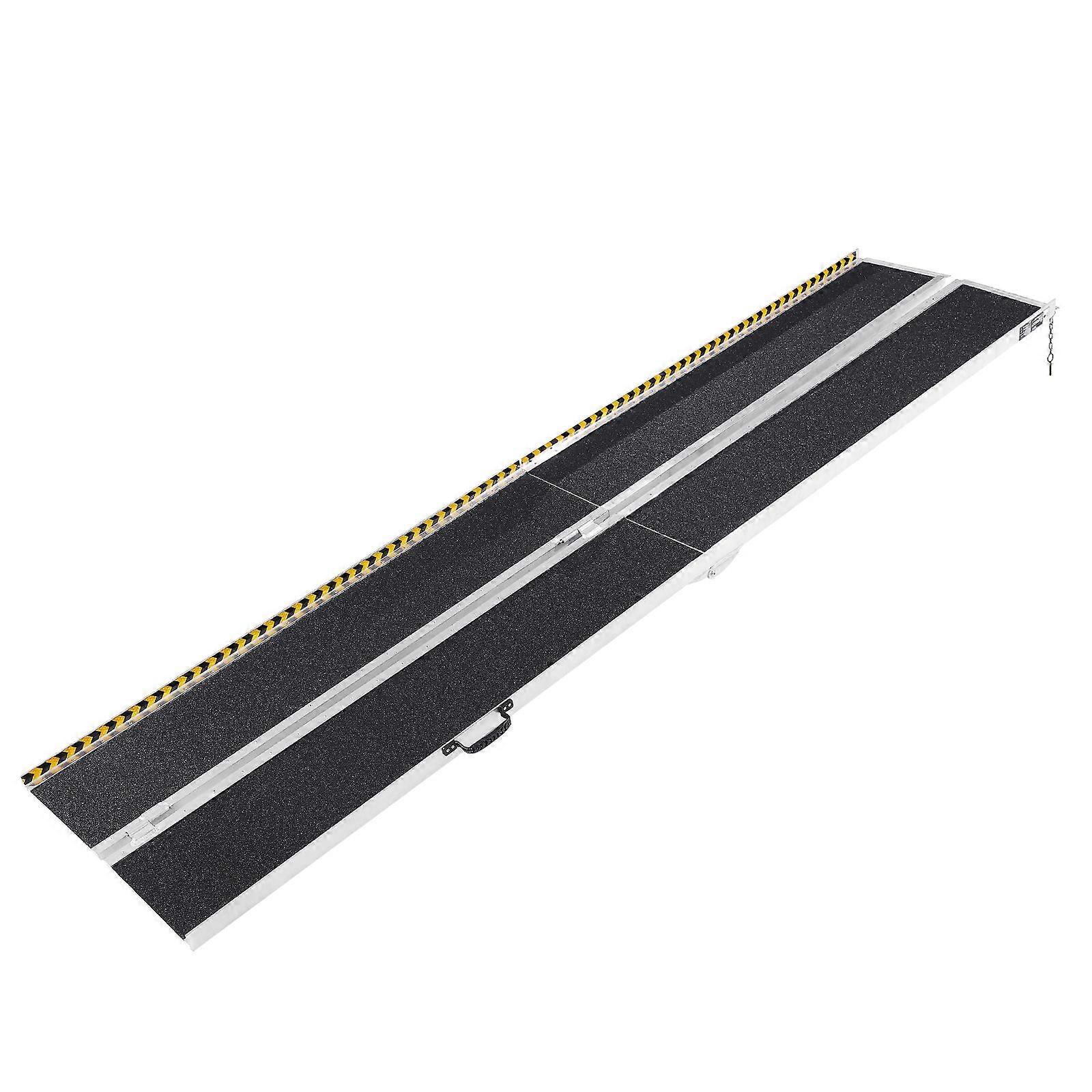 Portable Wheelchair Ramp, 10 ft 800 lbs Capacity, Non-Slip Aluminum Folding Threshold Ramp, Handicap Ramp for Home Steps, Stairs