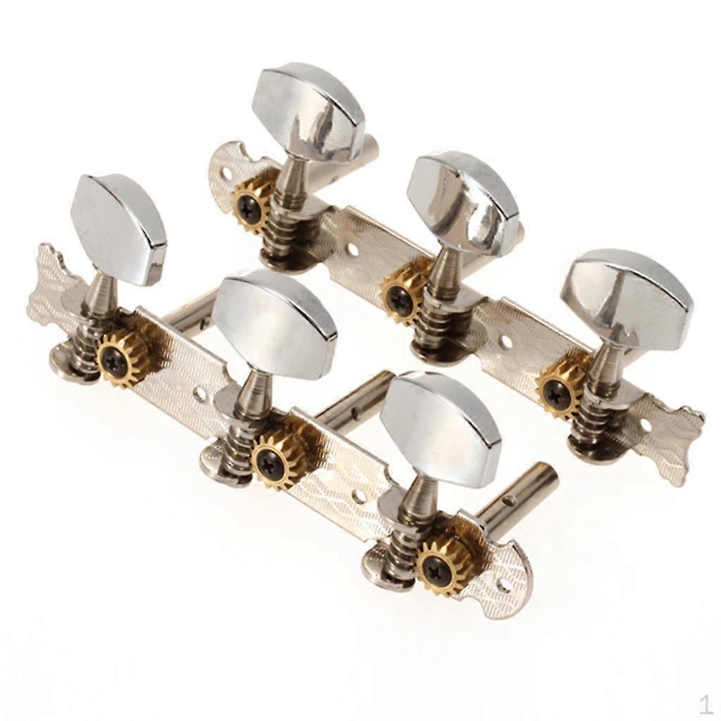 Durable Zinc Alloy Classical Guitars Tuning Pegs Machine Heads with Chrome Tip Luthier Supply