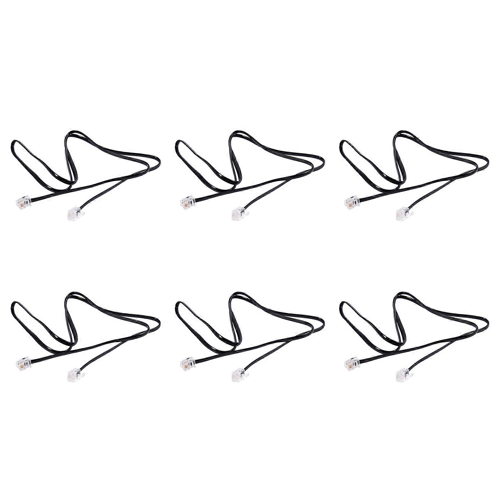 6X RJ11 6P4C Telephone Cable Cord ADSL Modem 1 Meters