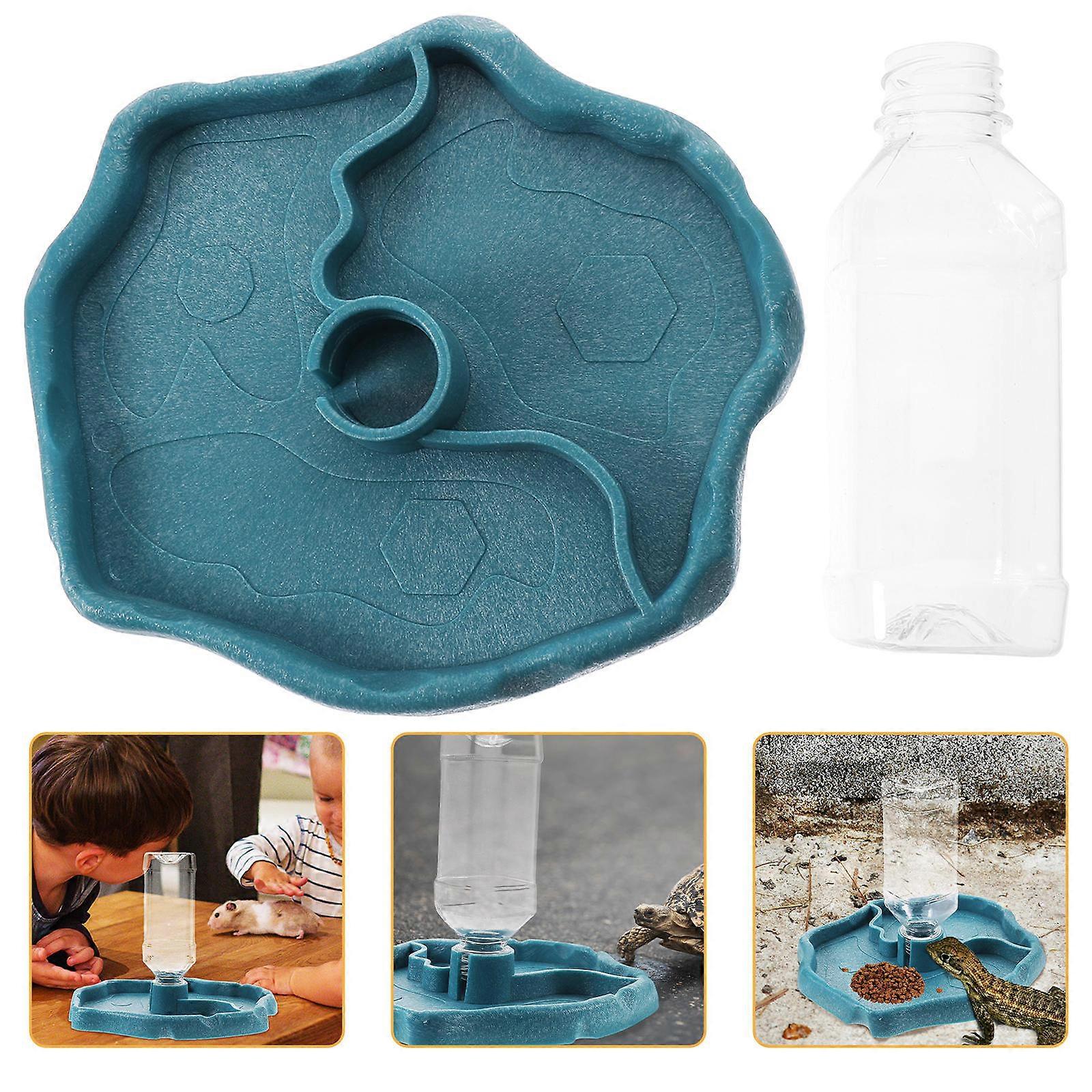 Tortoise Waterer Decorative Reptile Water Dish for Pet Use 4Pcs