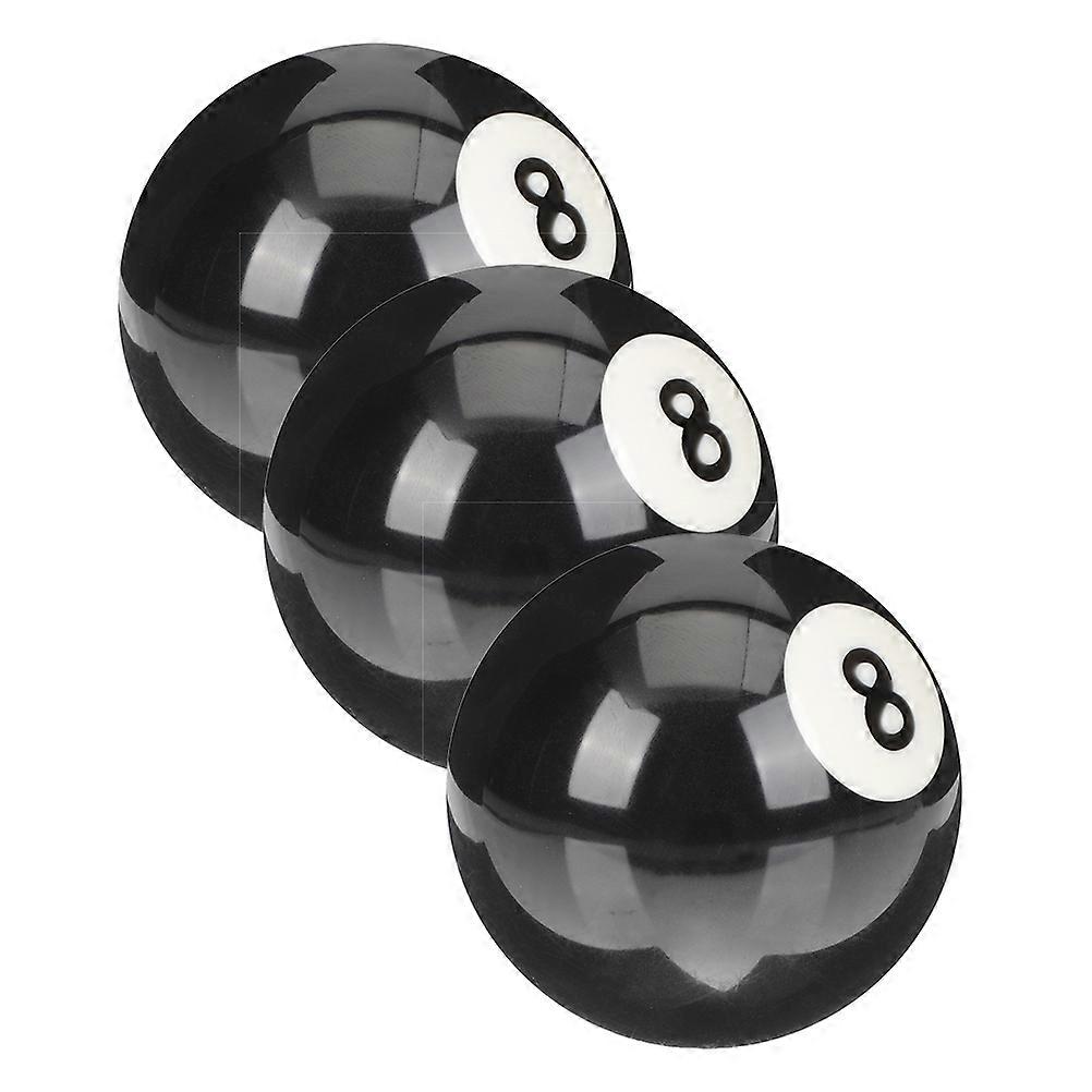 3Pcs Resin Billiard Ball Cue Ball for Playing Pool with Black Material