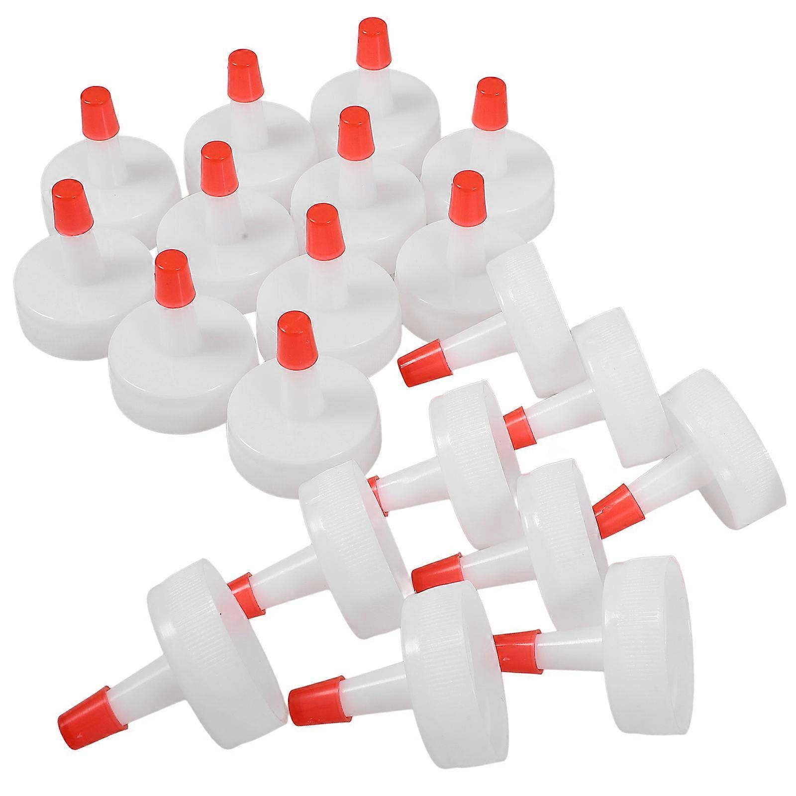 White Plastic Dispensing Caps for Squeeze Bottles 20 Pieces Suitable for Various Containers