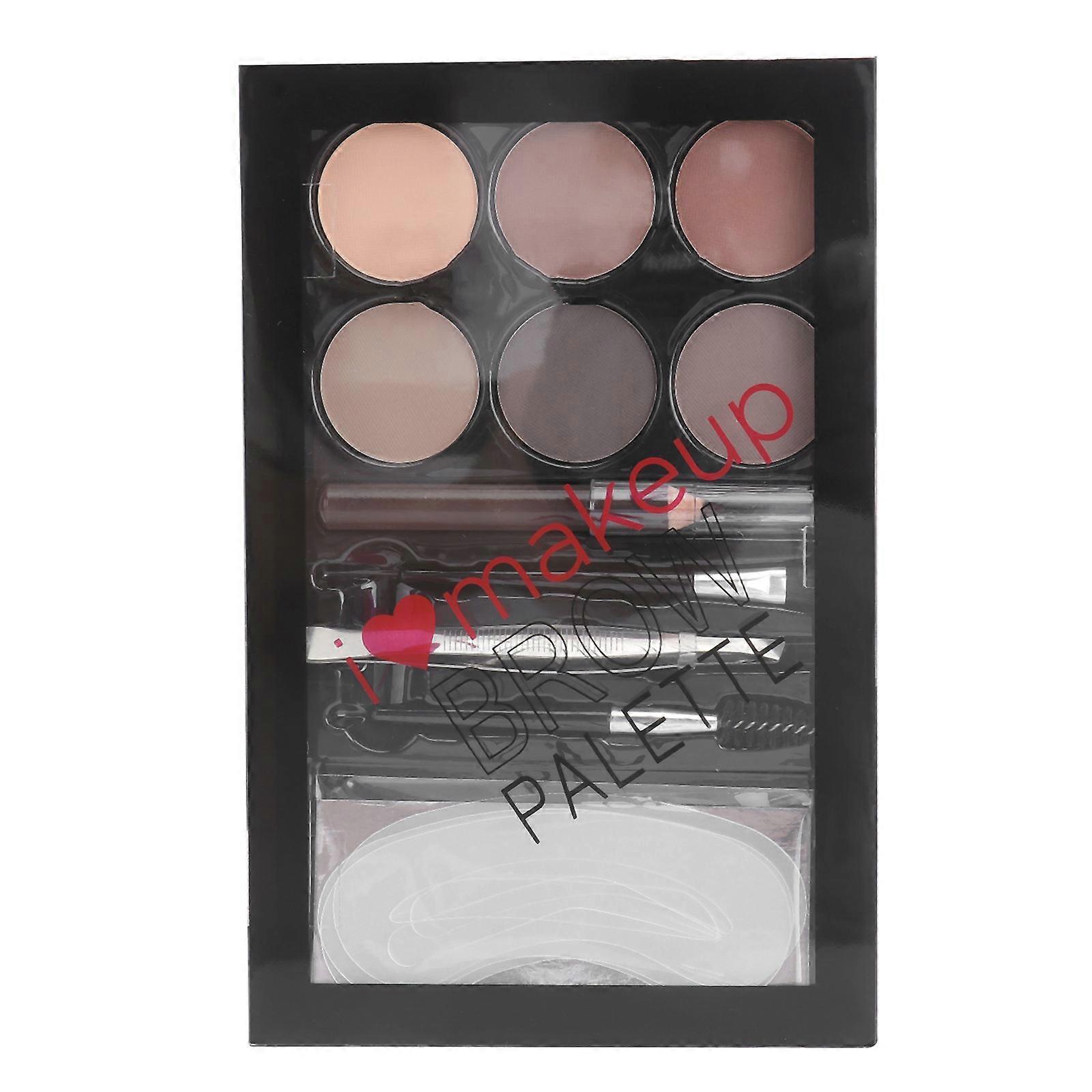 Six-Color Eyebrow Powder Set for Makeup Use Waterproof 1Set