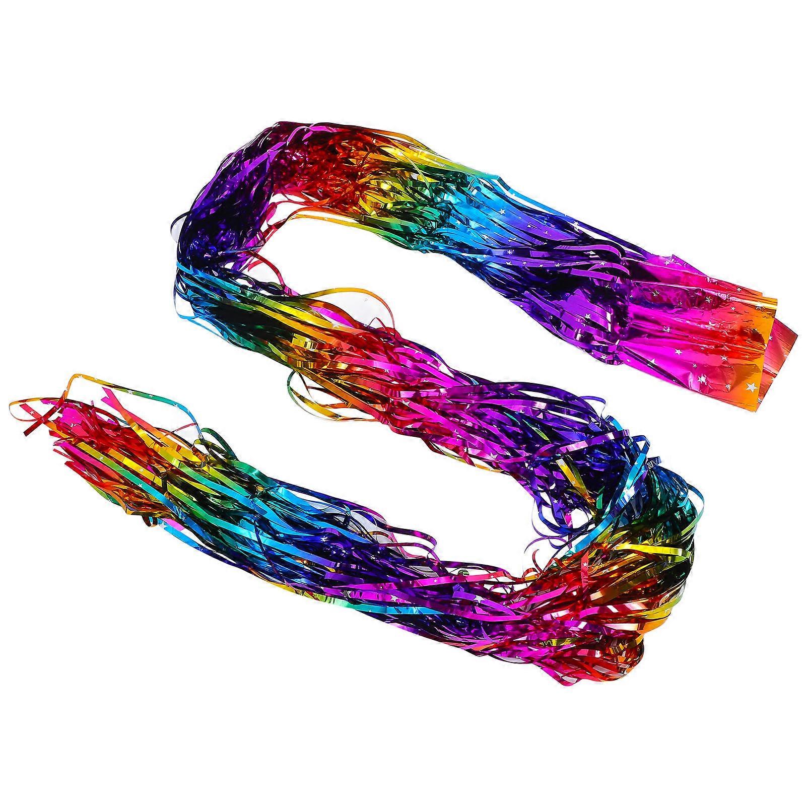 Door Streamers 2Pcs Colorful Fringe Backdrop for Party Decoration