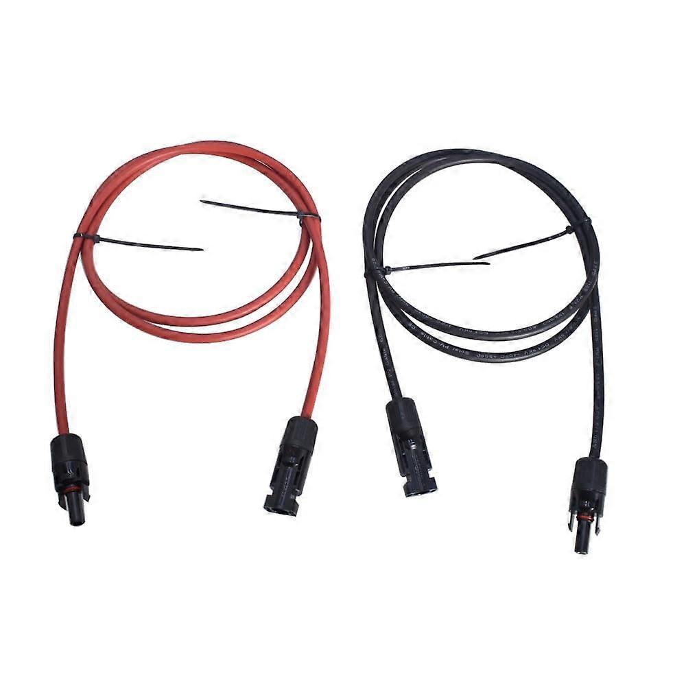 5ft Black and Red Solar Panel Extension Cable with MC4 Connectors, OEM Fit, Durable Performance
