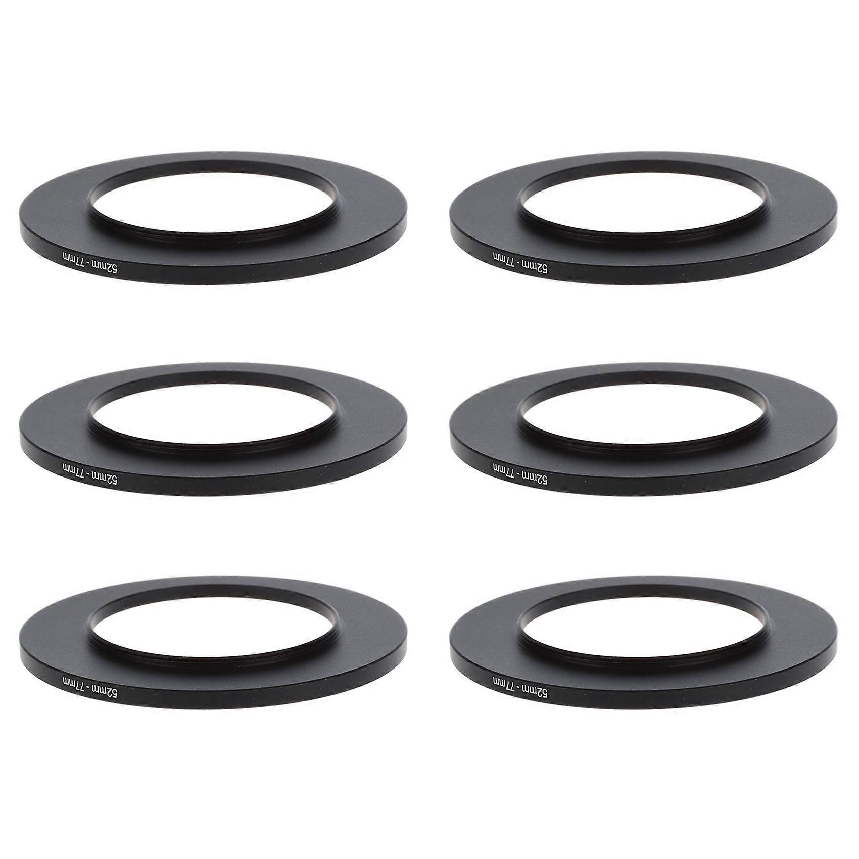 6pcs 52mm-77mm 52-77 Metal Step Up Filter Ring Adapter for Camera