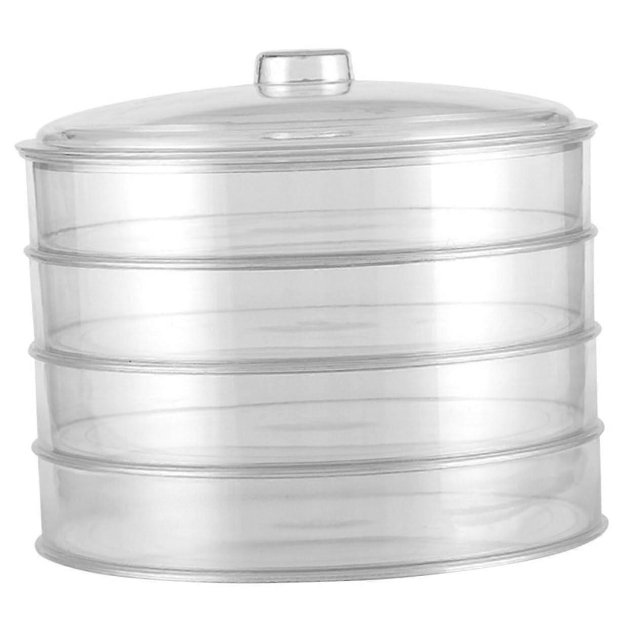 Large Stackable Tea Storage Container with Four Layers, Clear View, Moisture Protection, Durable Build