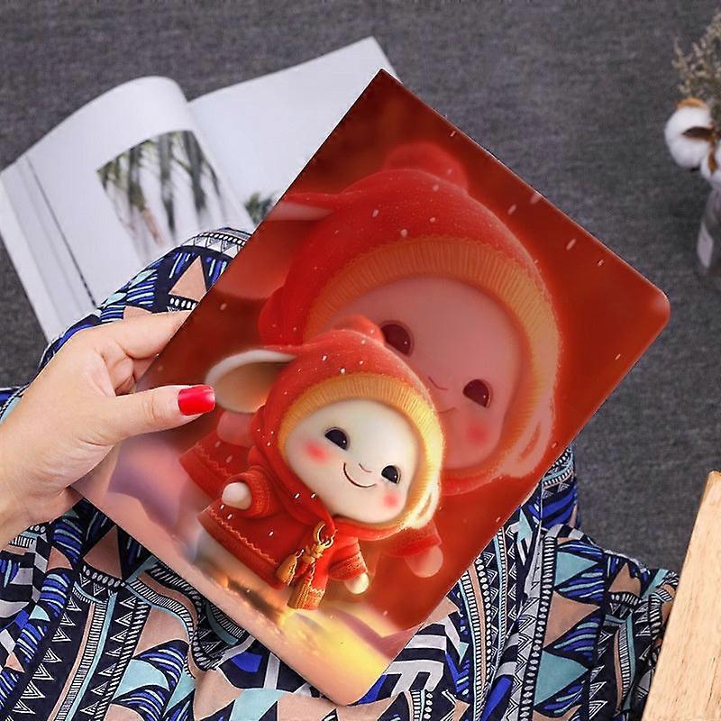 Stylish Case For Ipad 2024 Version Pro 11" Red Hat Bunny Silicone