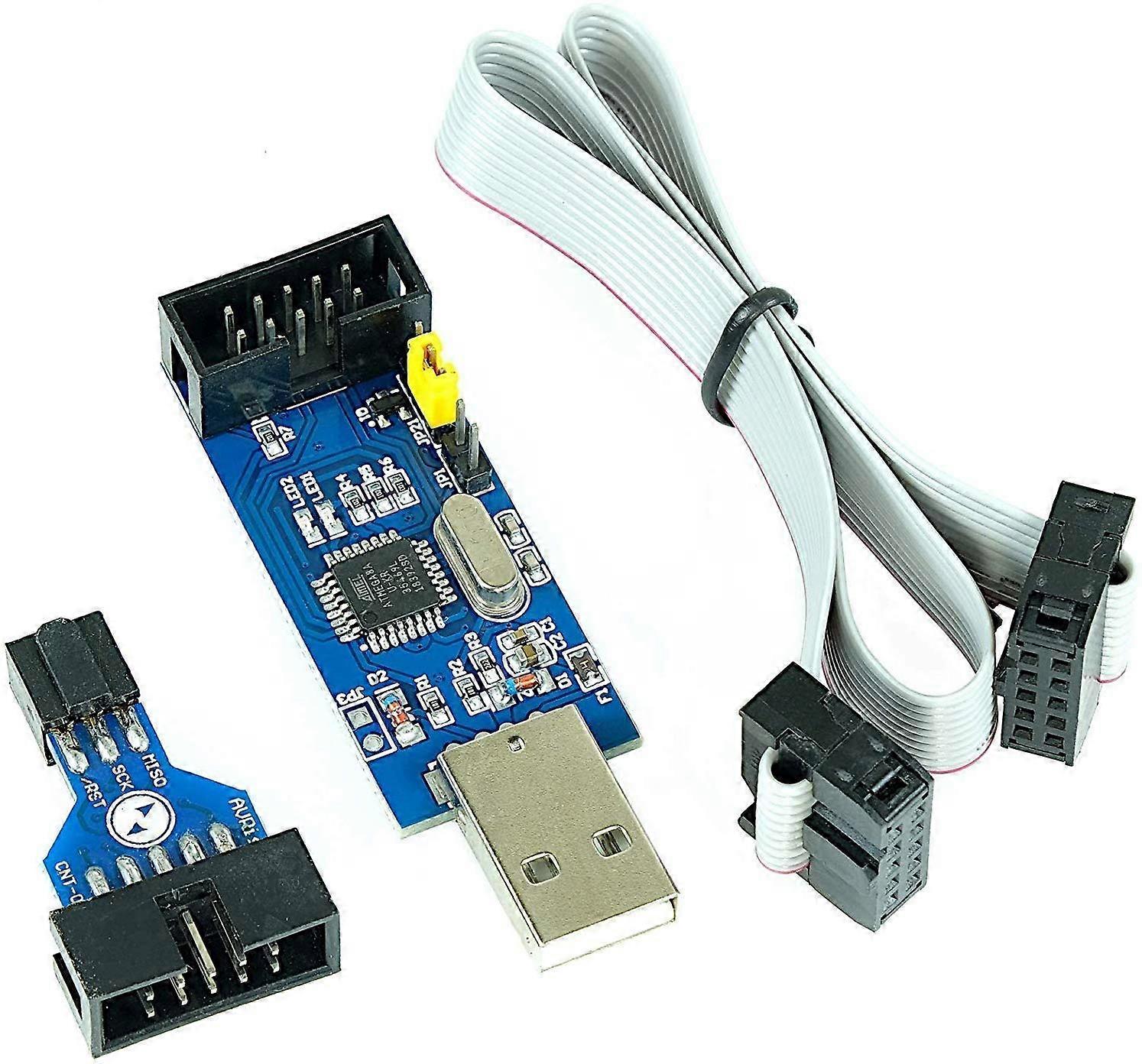 USBasp AVR ISP Programmer 3.3V 5V Speed with Adapter and Cable for Atmel Microcontrollers