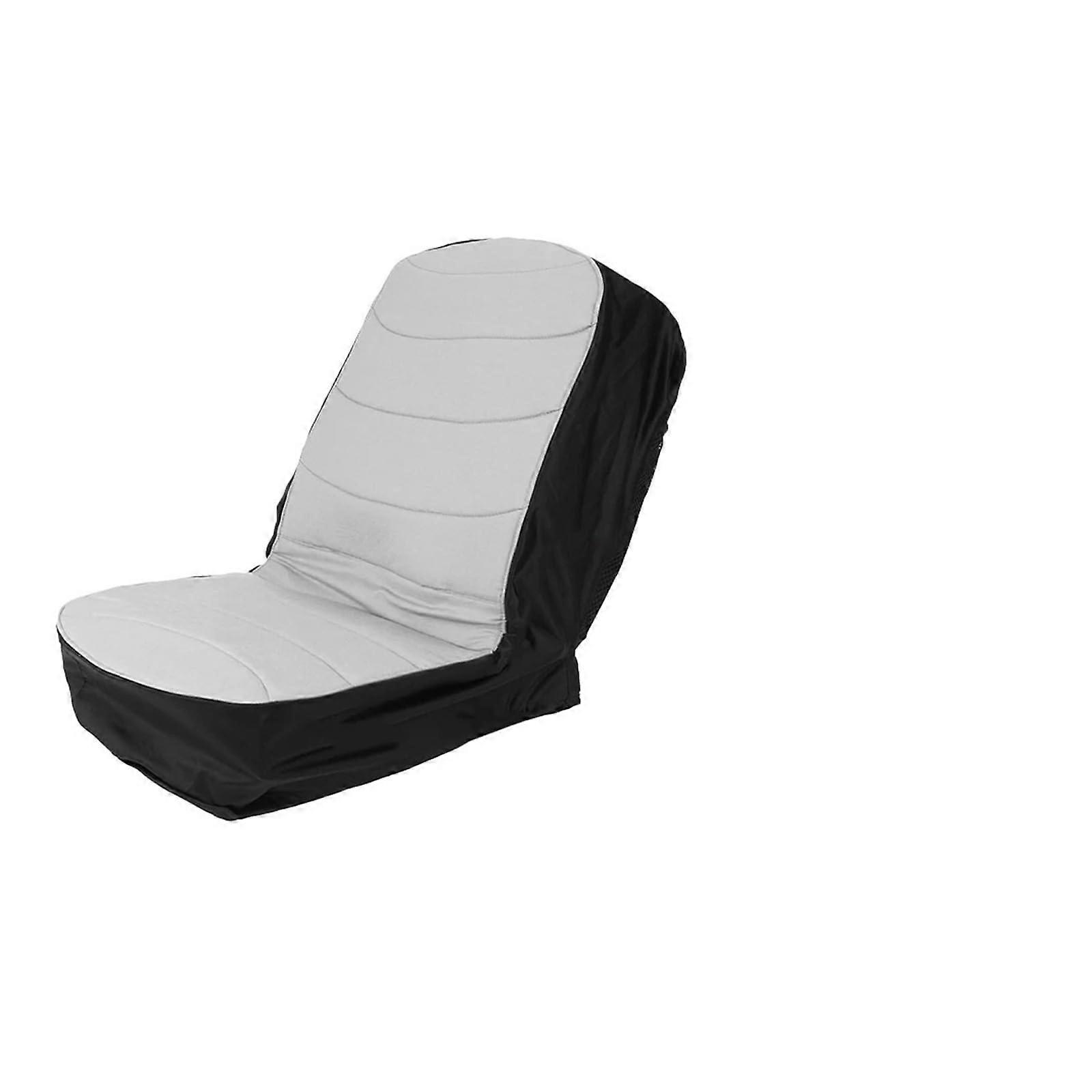 Waterproof Tractor Seat Cover with Tool Pocket, Durable Lawn Mower Cushion Protector