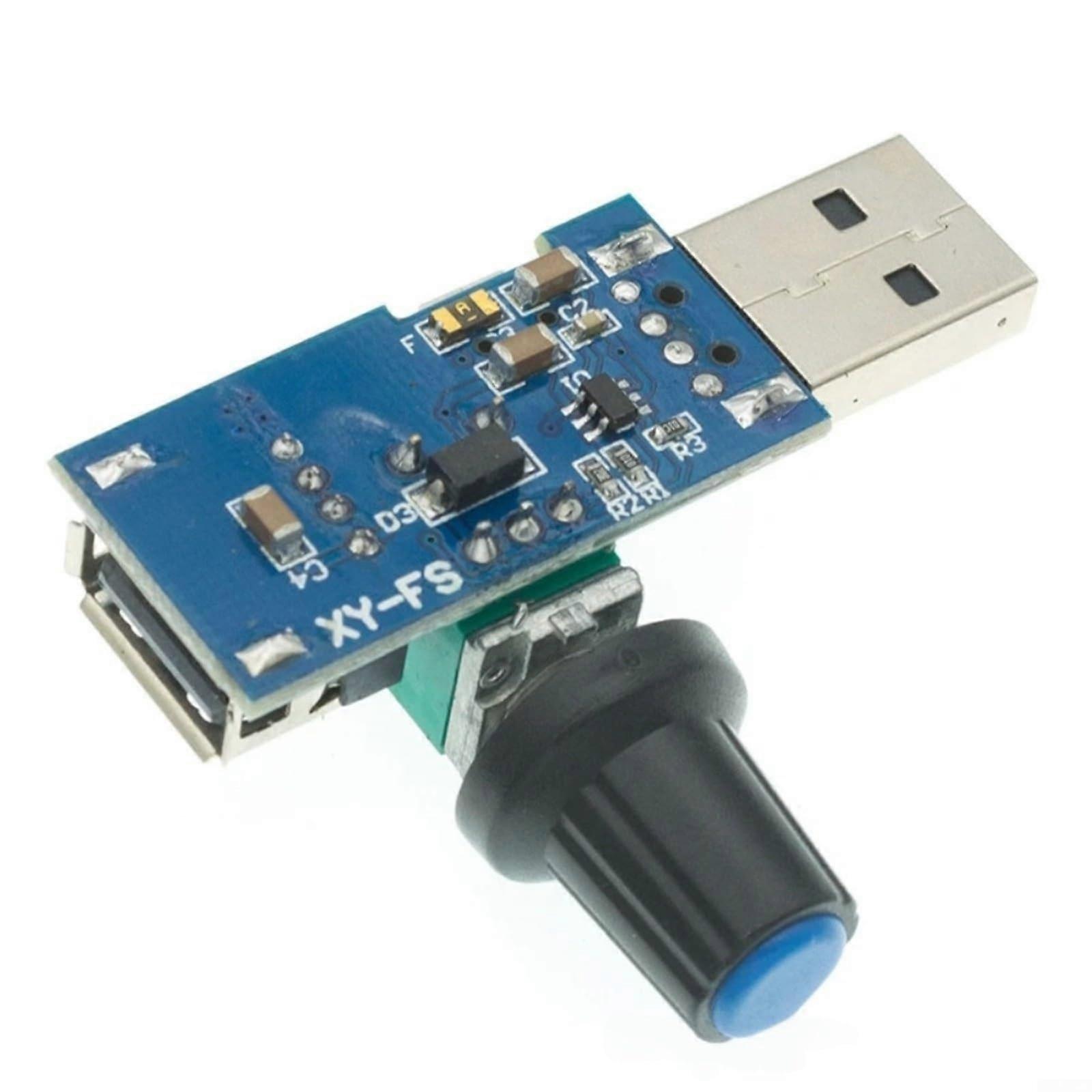 USB Fan Speed Controller 3Pack with Adjustable Dial for Precise Control at Home or Office